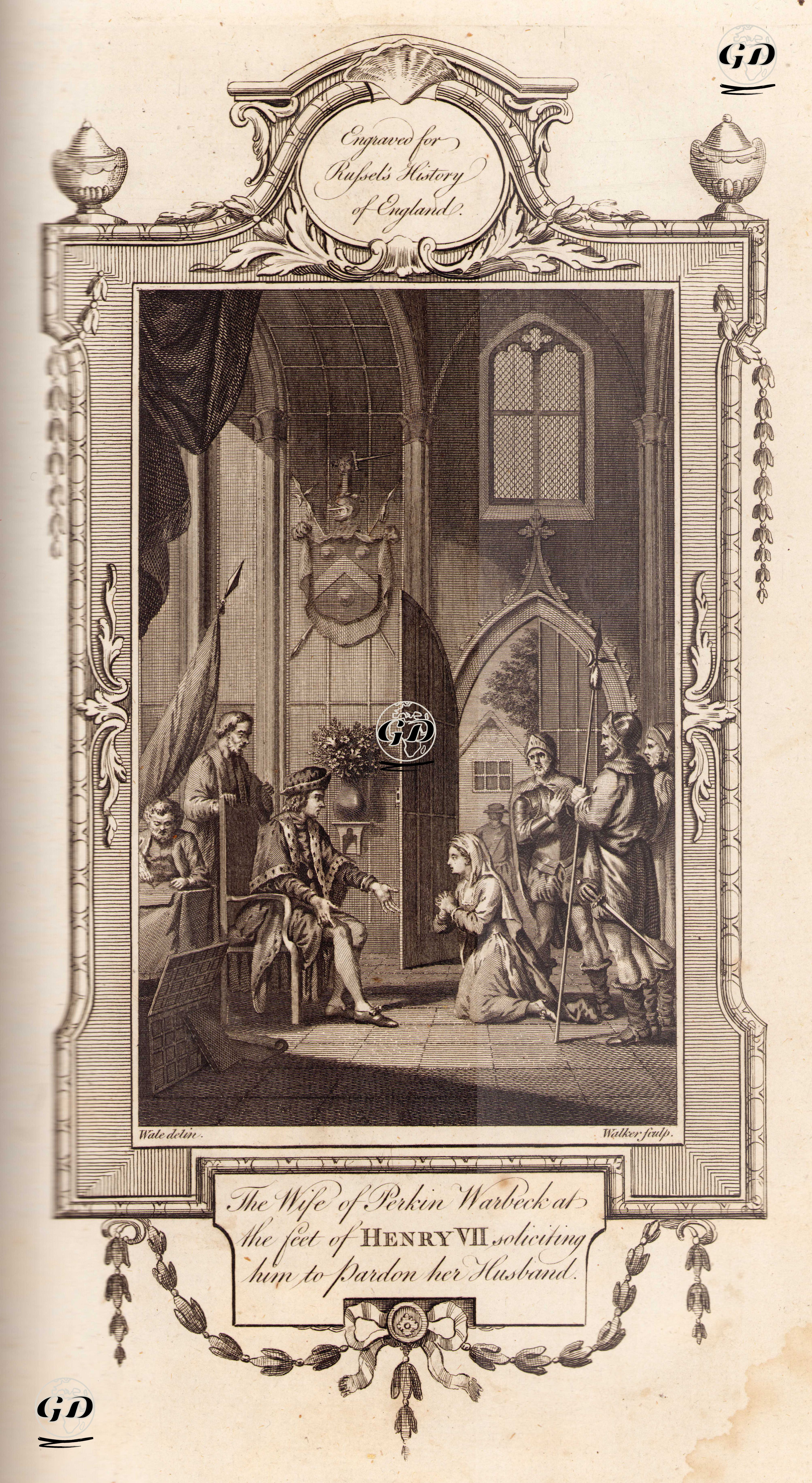 İngiltere Kralı Olmak İçin İsyana Kalkışan Perkin Warbeck'in Karısının İngiltere Kralı VII.Henry'den Kocasının Affedilmesini İstemesi - Samuel Wale (1721-1786) - 1780