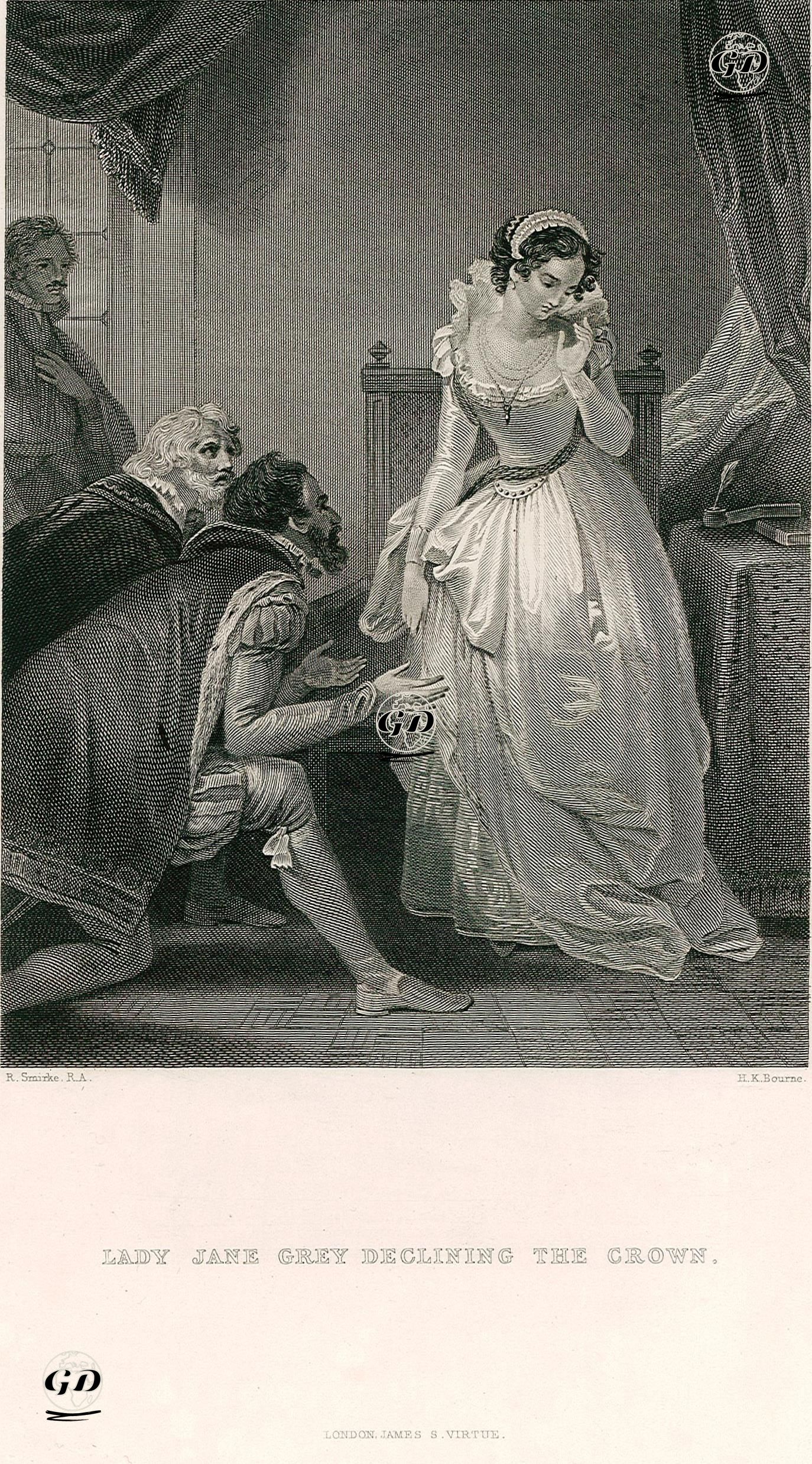 Lady Jane Grey Declining The Crown - Robert Smirke (1752-1845) - 1859