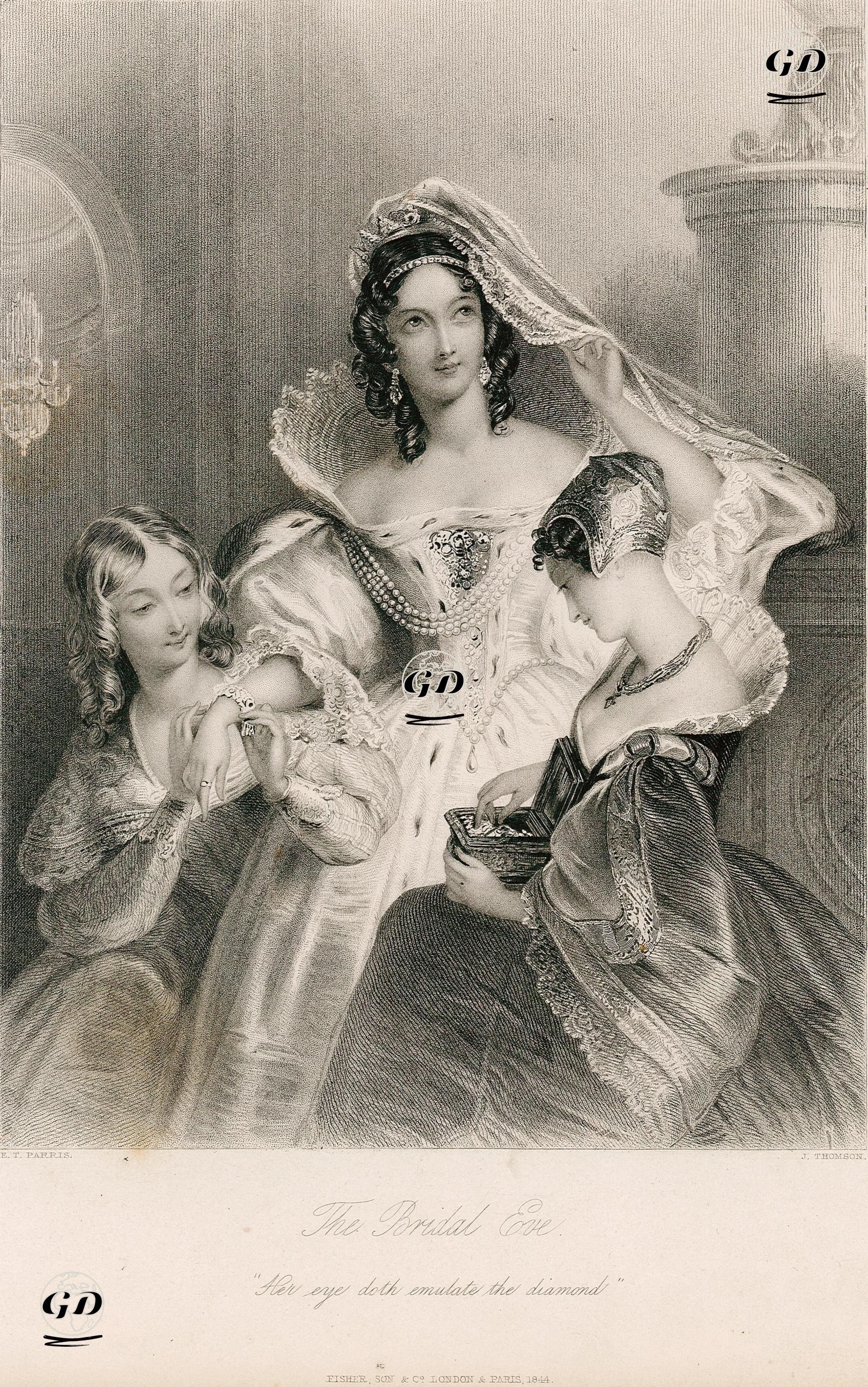 The Bridal Eve  - Edmund Thomas Parris (1793-1873) - 1844
