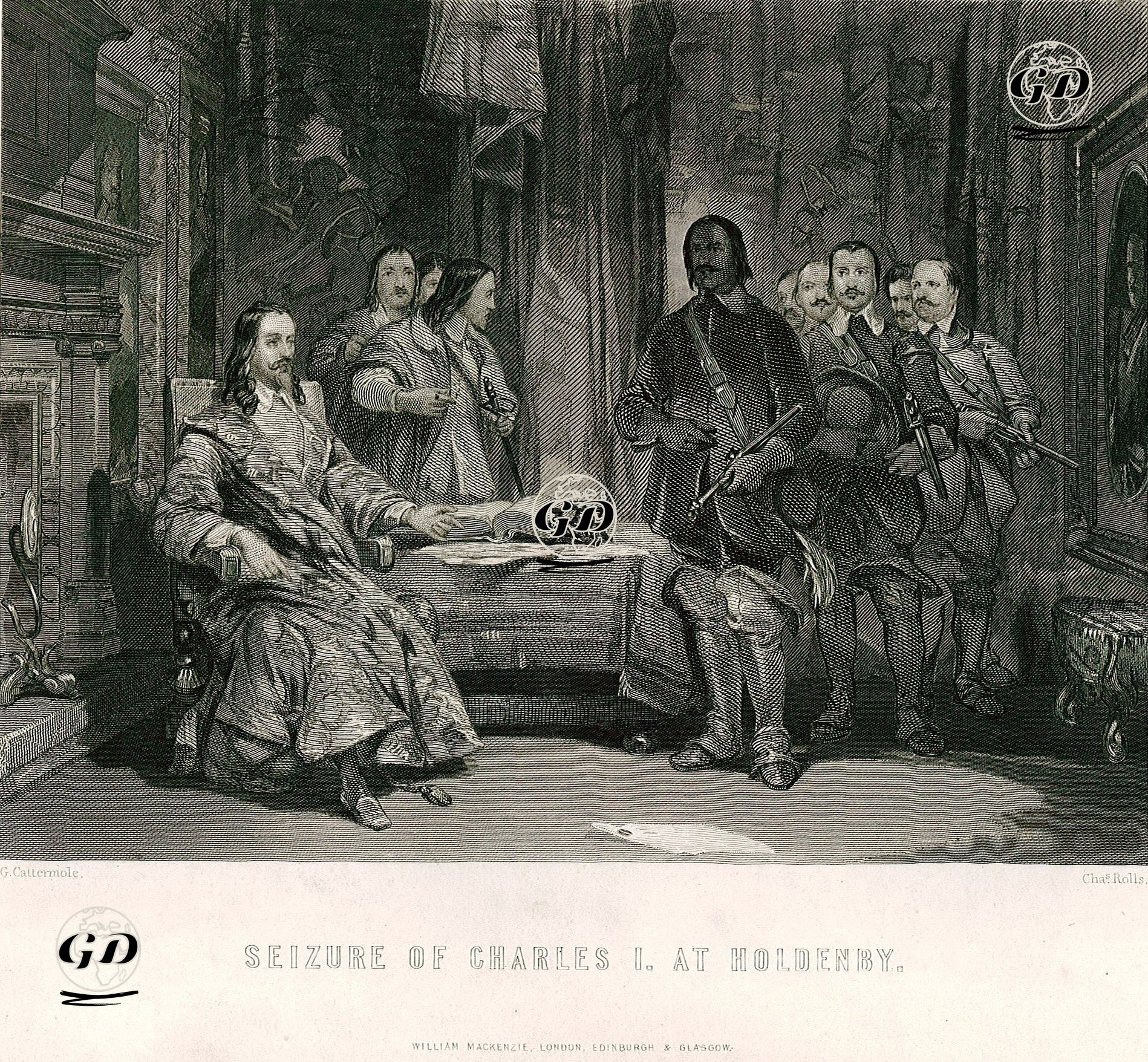 İngiltere Kralı I.Charles'ın Holdenby Malikhanesinde Tutuklanması - George Cattermole (1800-1868) - 1870's-1890's