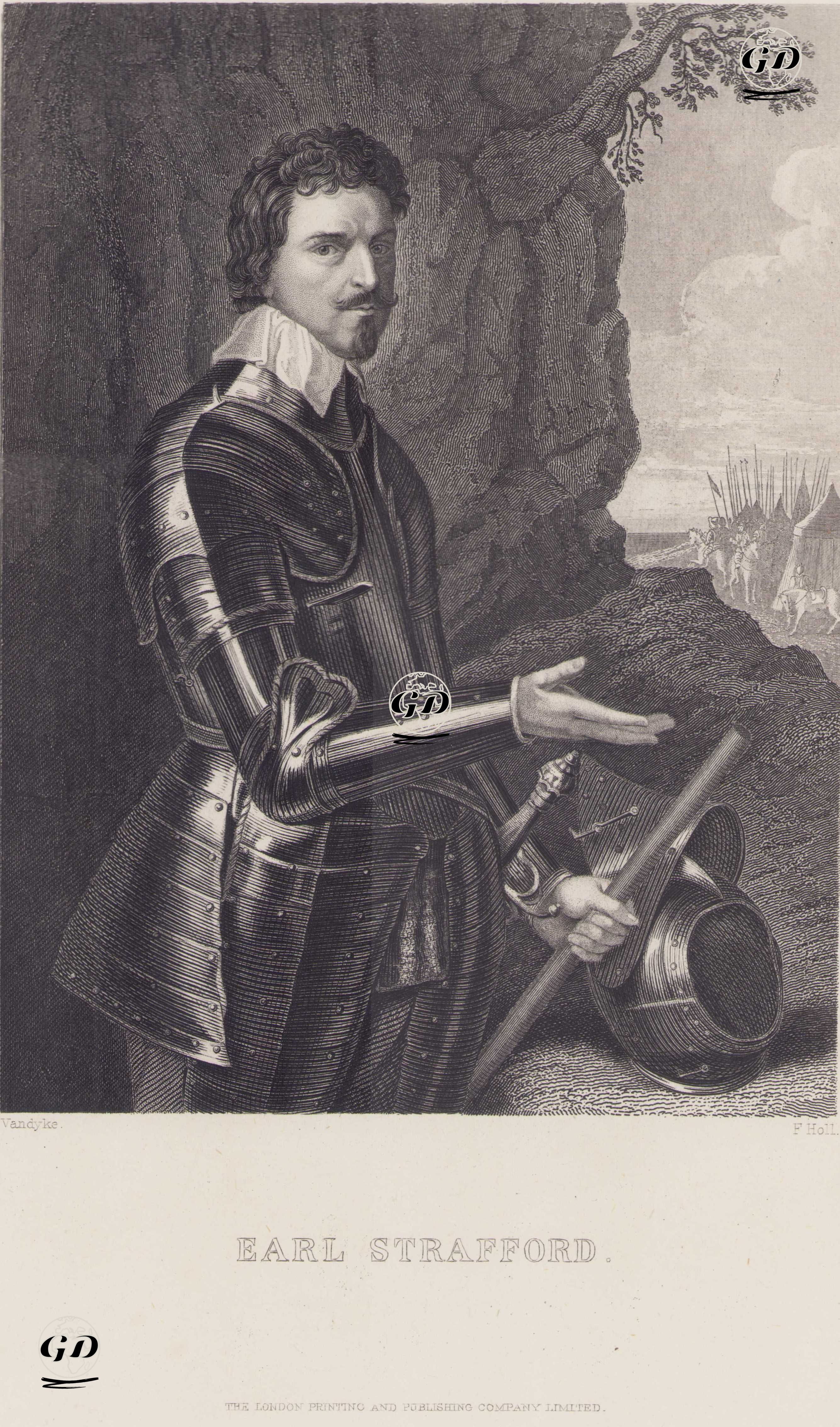 Earl Of Strafford - Anthony Van Dyck (1599-1641) - 1830's