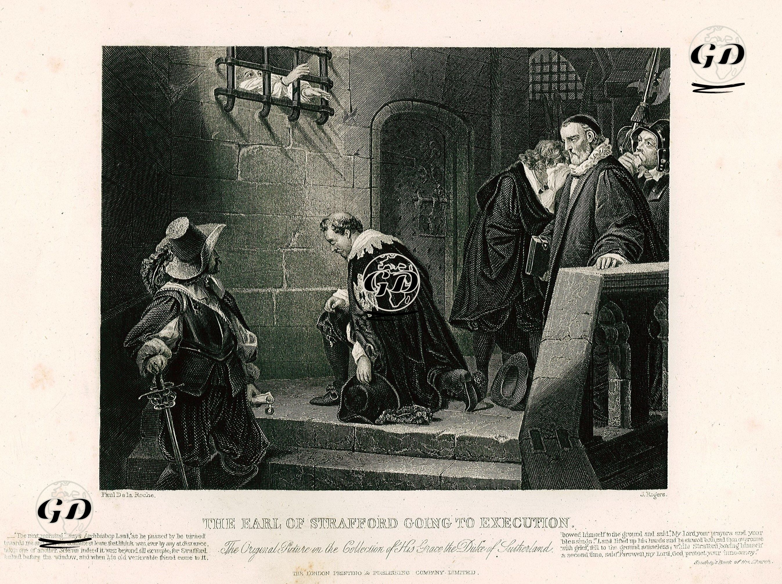 The Earl Of Strafford Going To Execution - Paul Delaroche (1797-1856) - 1830's