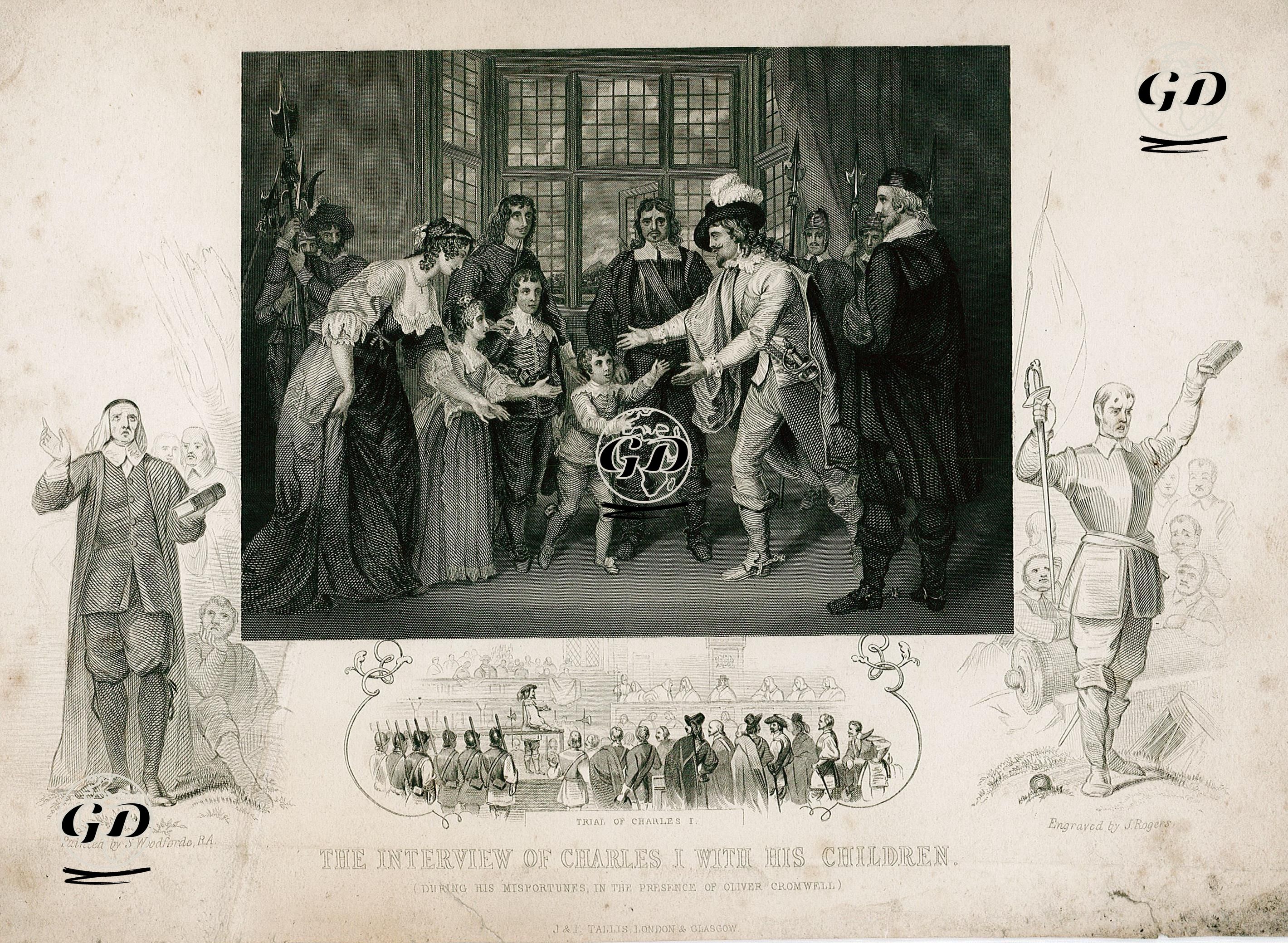 The Interview Of Charles I. With His Children (During His Misfortunes In The Presence Of Oliver Cromwell)-Trial Of Charles I. - Samuel Woodforde (1763-1817) - 1853