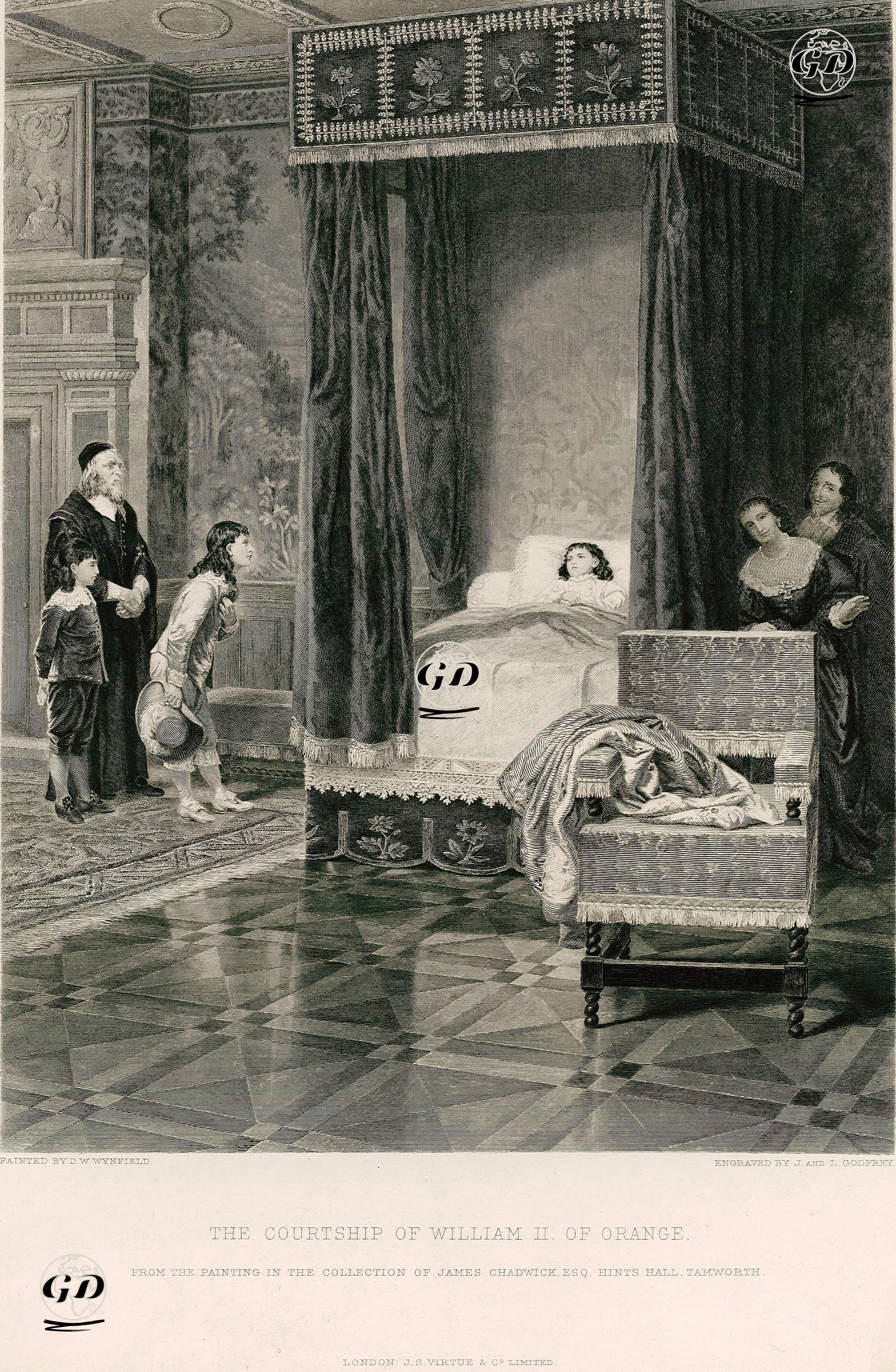 The Courtship Of William ll. Of Orange - David Wilkie Wynfield (1837-1887) - 1871