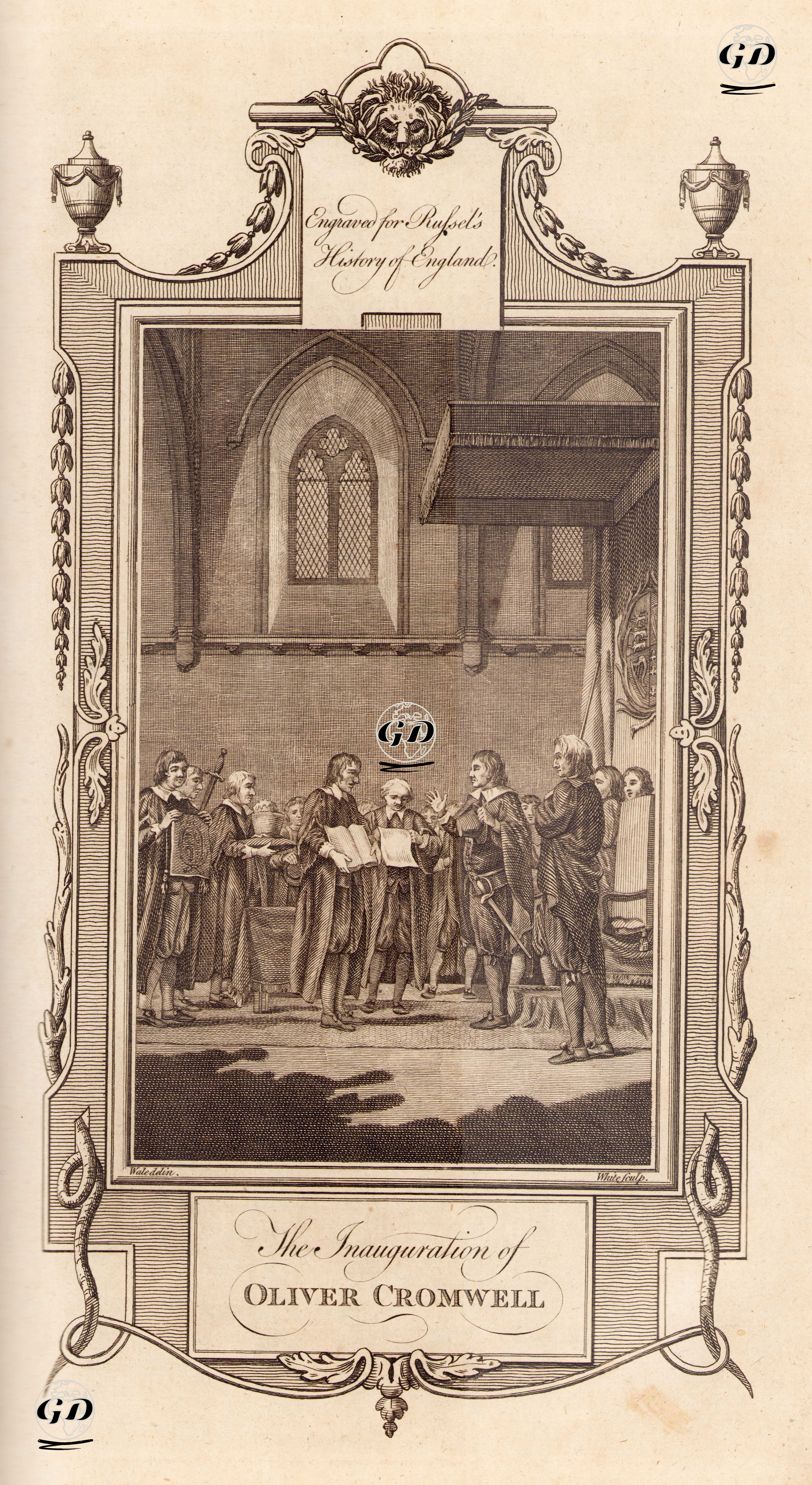 The inauguration Of Oliver Cromwell - Samuel Wale (1721-1786) - 1780