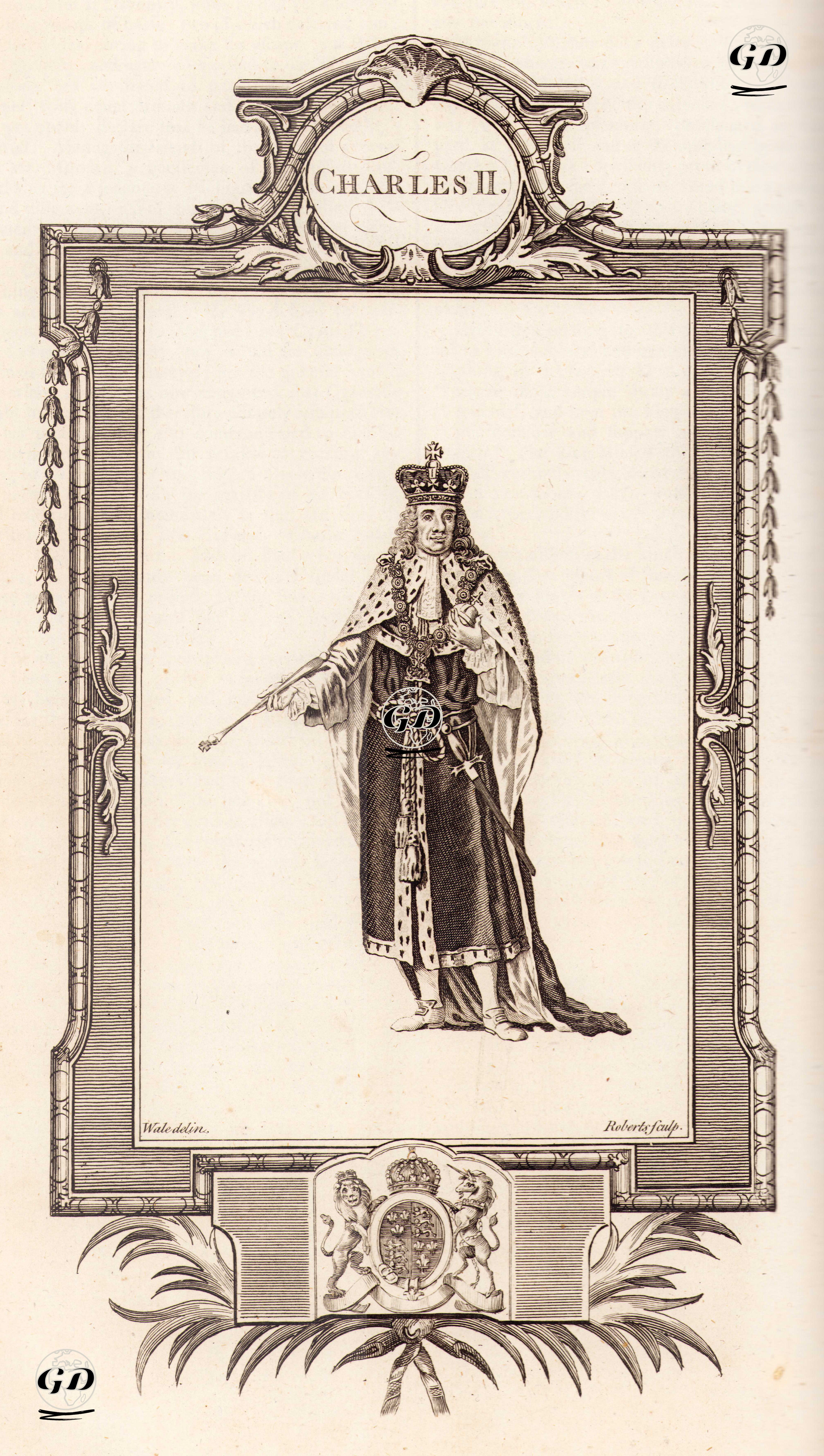 İngiltere Kralı II.Charles - Samuel Wale (1721-1786) - 1780