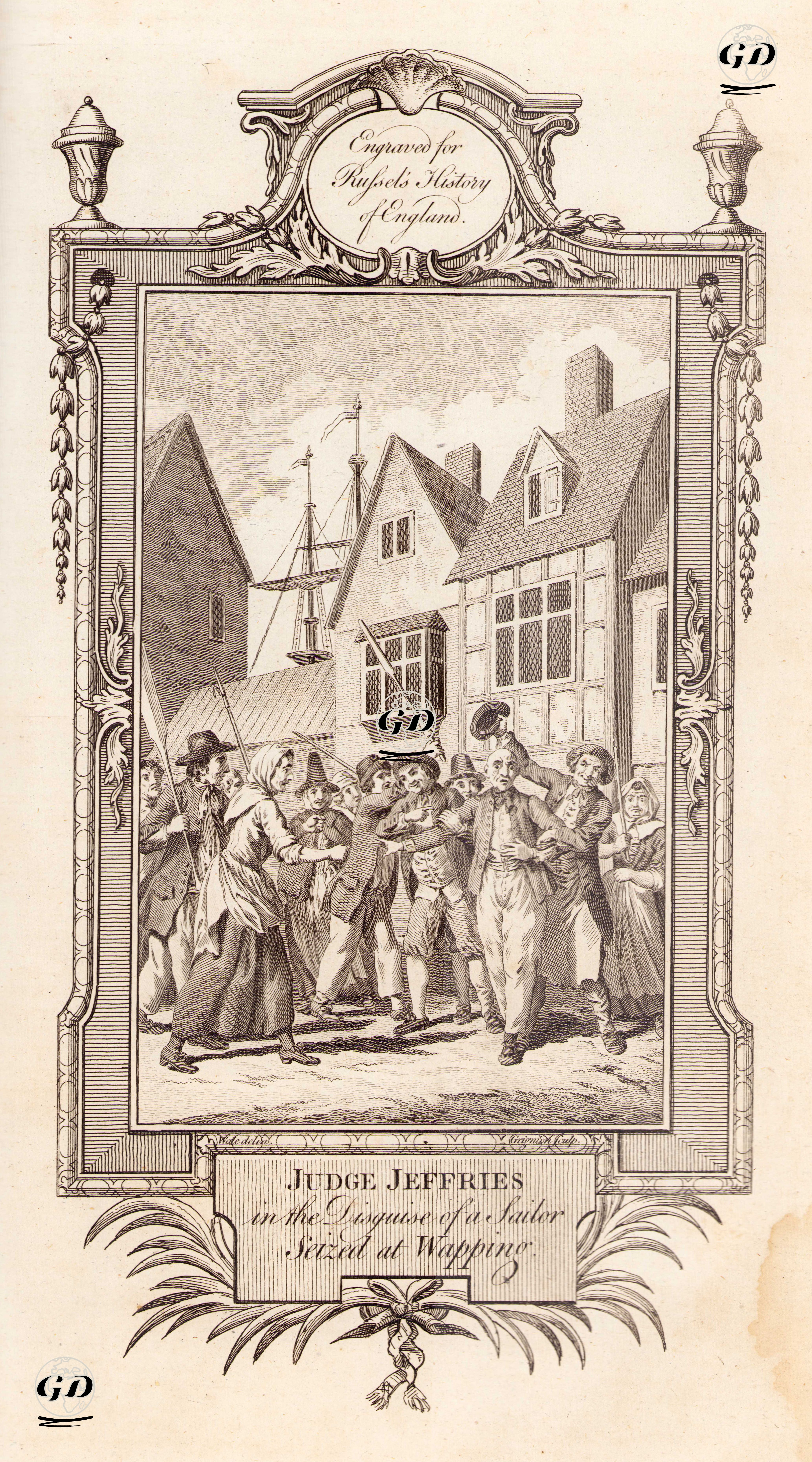 Muhteşem Devrim Sırasında Denizci Kılığında Kaçmaya Çalışan Yargıç George Jeffreys'in Ramsgate Kasabasında Halk Tarafından Yakalanması - Samuel Wale (1721-1786) - 1780