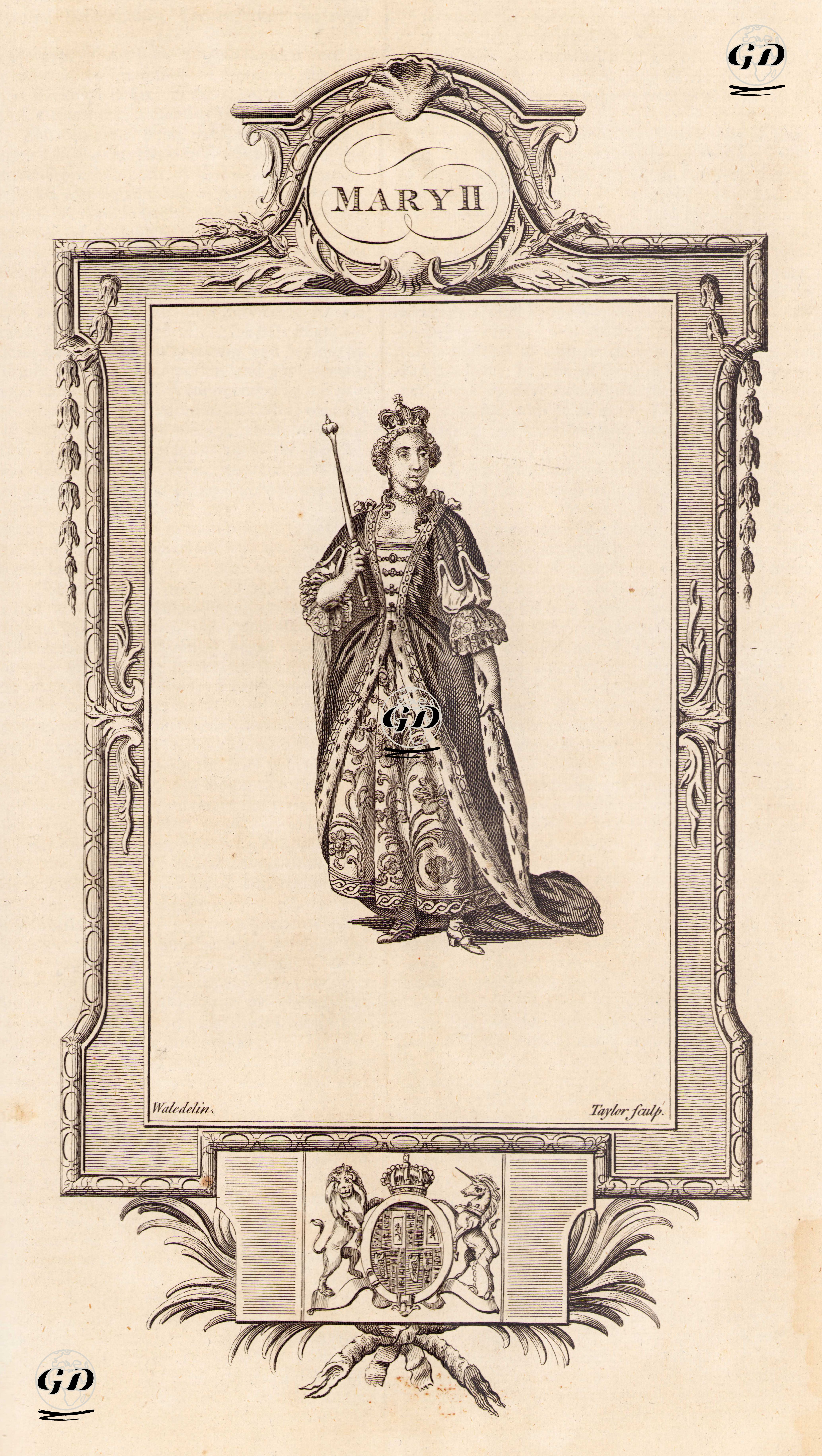 İngiltere Kraliçesi II.Mary - Samuel Wale (1721-1786) - 1780