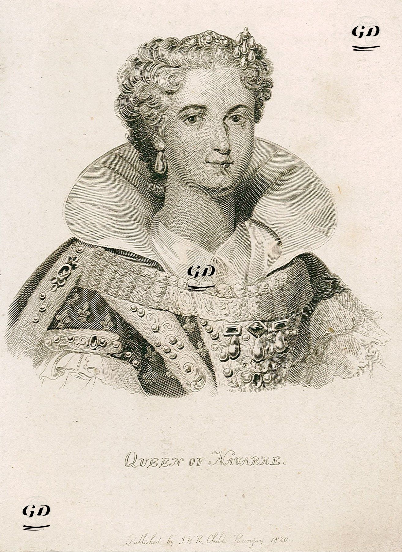Navarra Ve Fransa Kraliçesi Valoisli Margaret -  - 1820