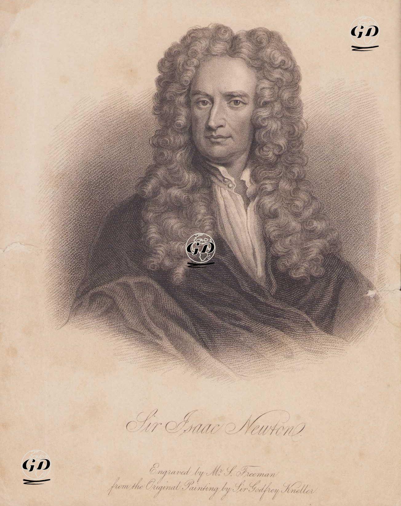 Isaac Newton - Godfrey Kneller (1646-1723) - 1800's-1810`s