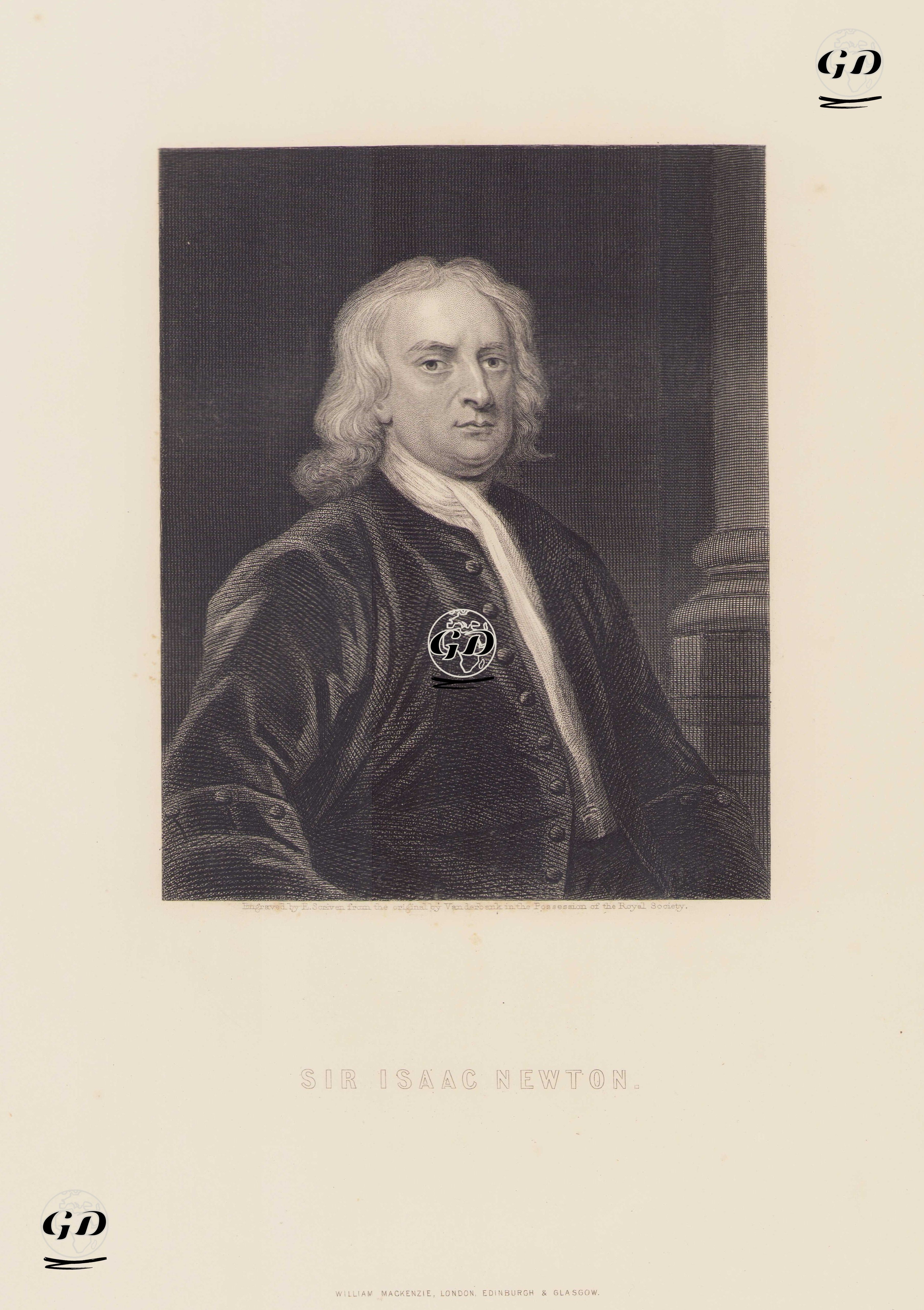 Isaac Newton - John Vanderbank (1694-1739) - 1850`s