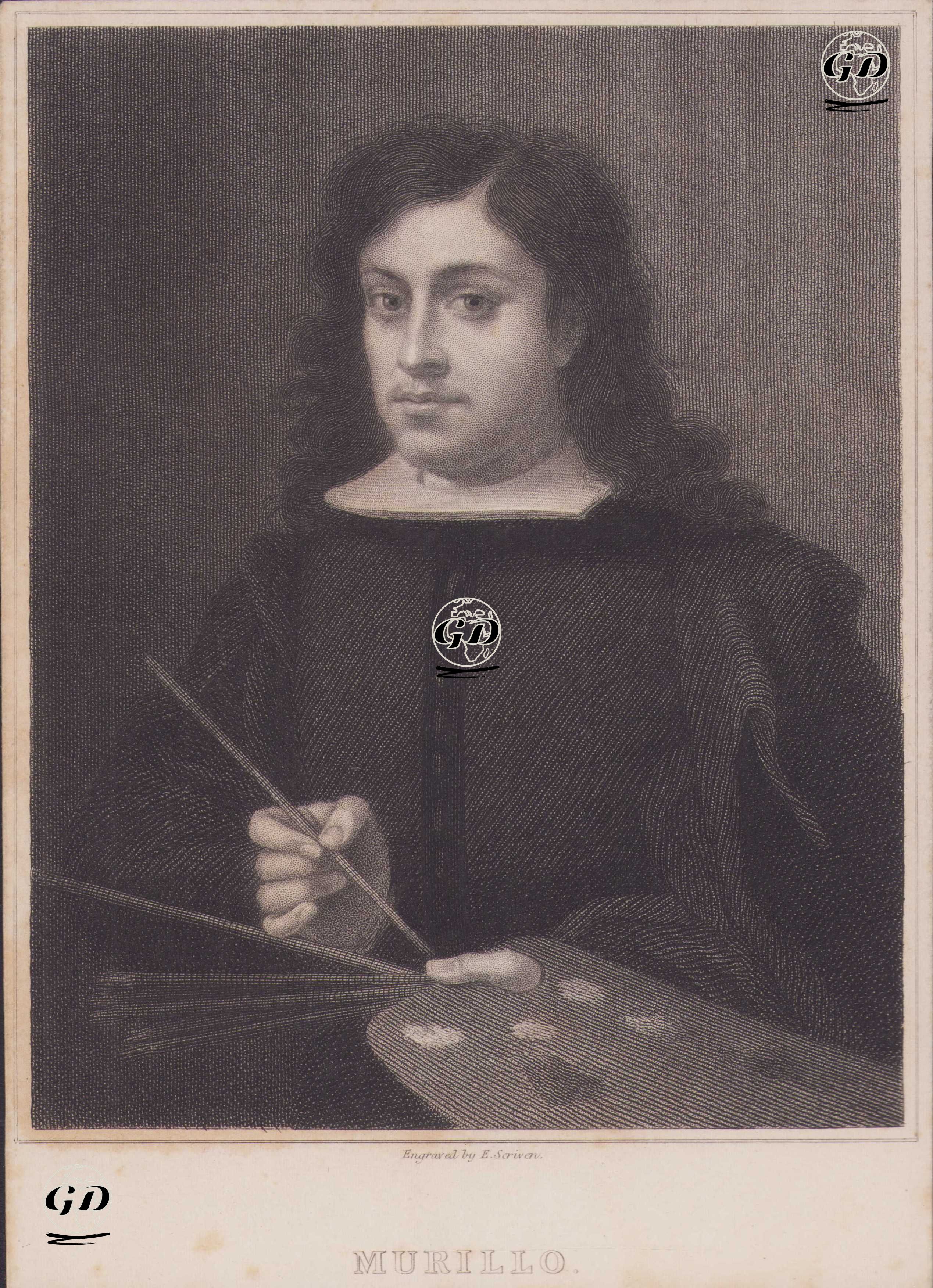 Bartolome Esteban Murillo`nin Kendi Yaptığı Portresi - Bartolome Esteban Murillo (1617-1682) - 1800`s