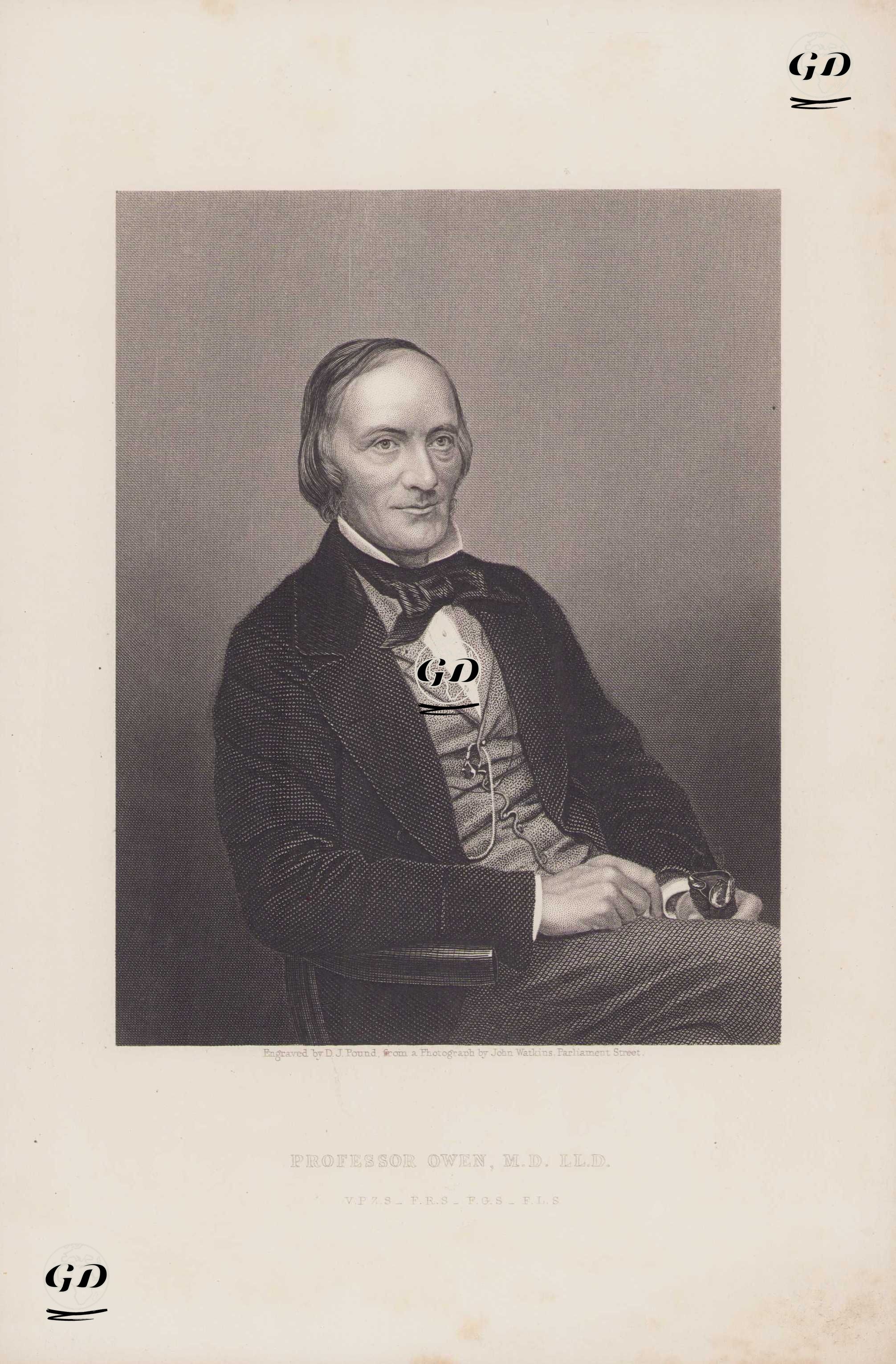 Professor Owen, M.D. L.L.D. (Richard Owen) -  - 1850's-1860`s