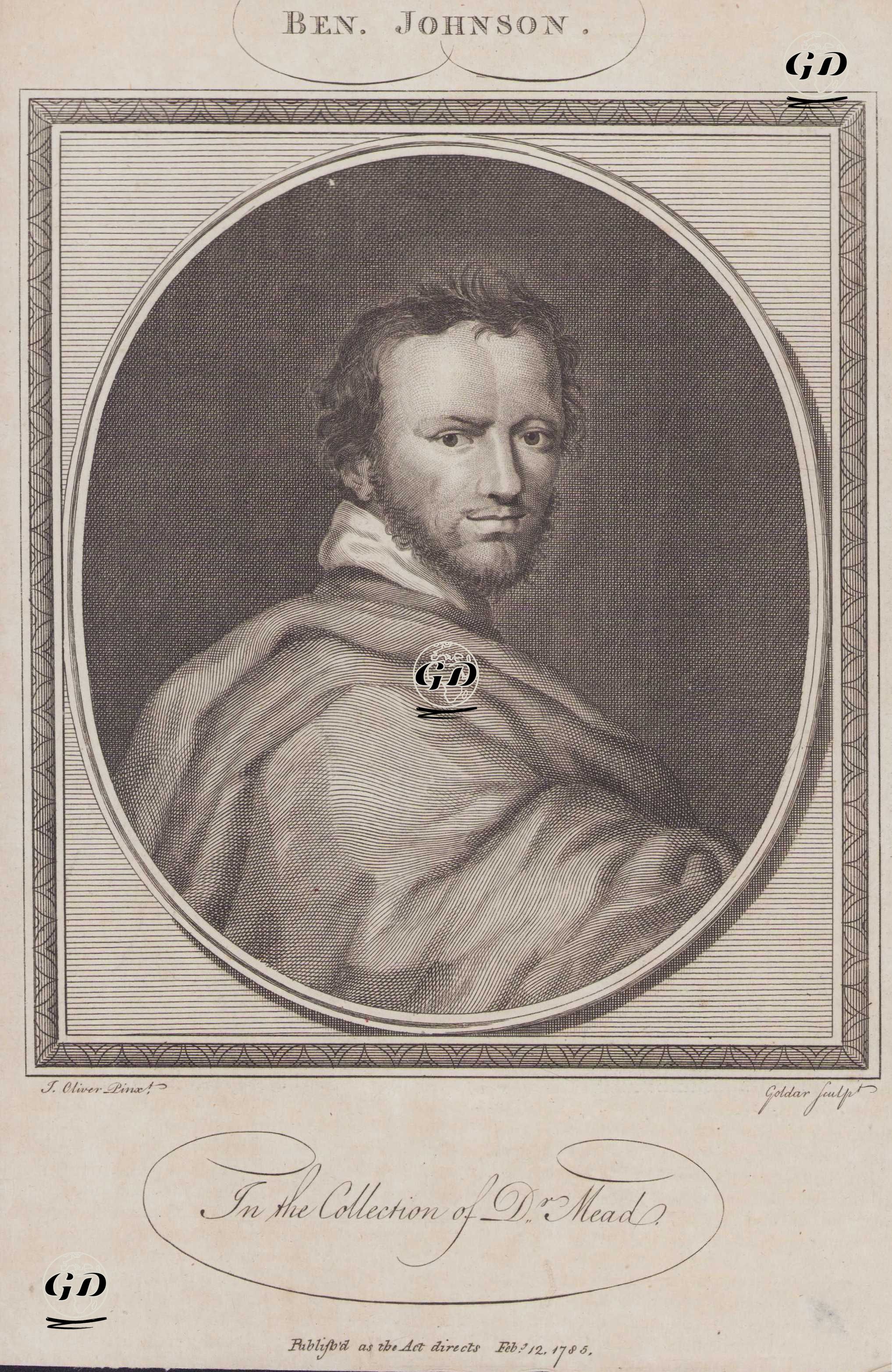 Ben Johnson - Isaac Oliver (1556-1617) - 1785
