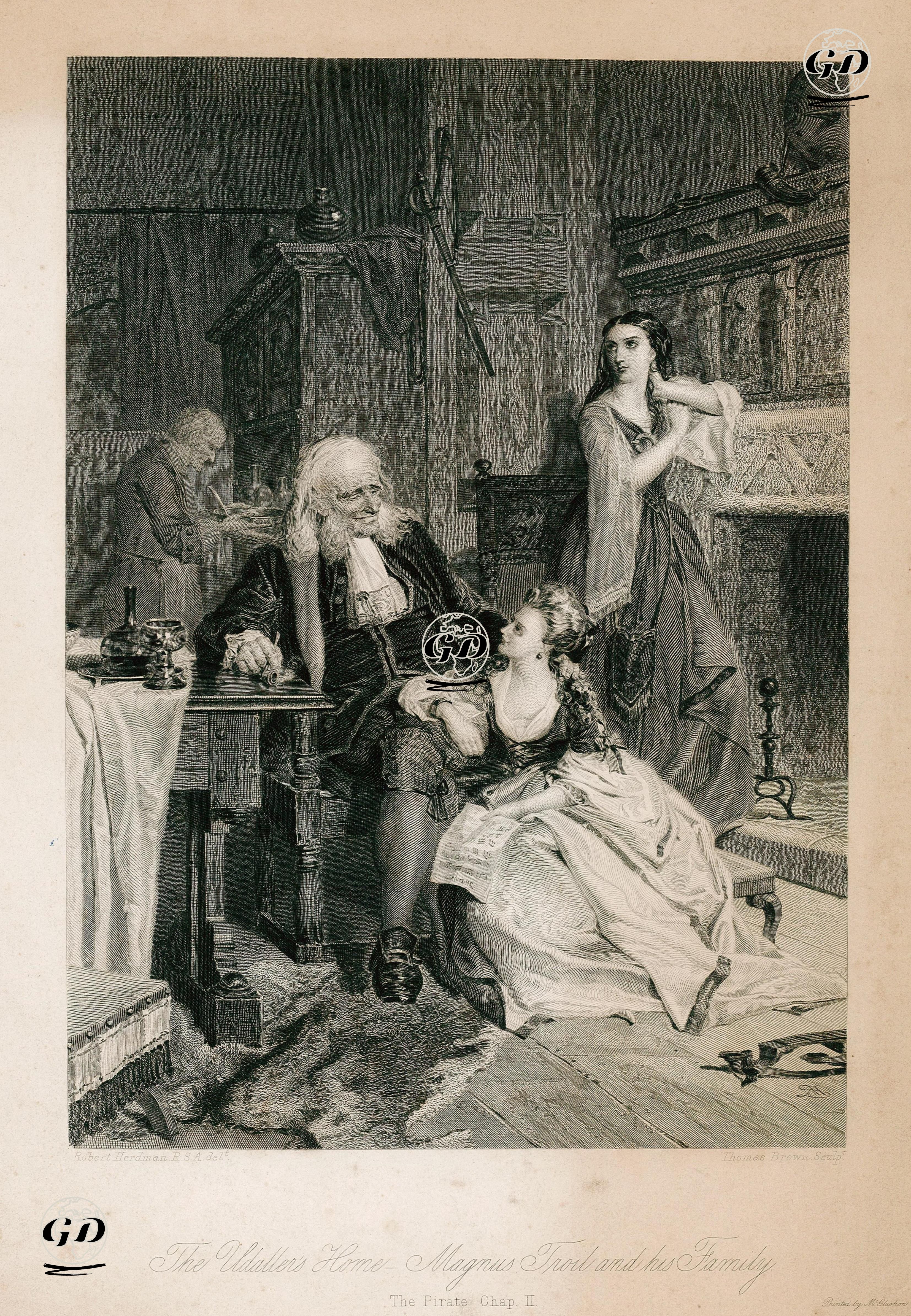 Udaller'in Evi- Magnus Troil Ve Ailesi (Korsan, II.Bölüm) - Robert Herdman (1829-1888) - 1871