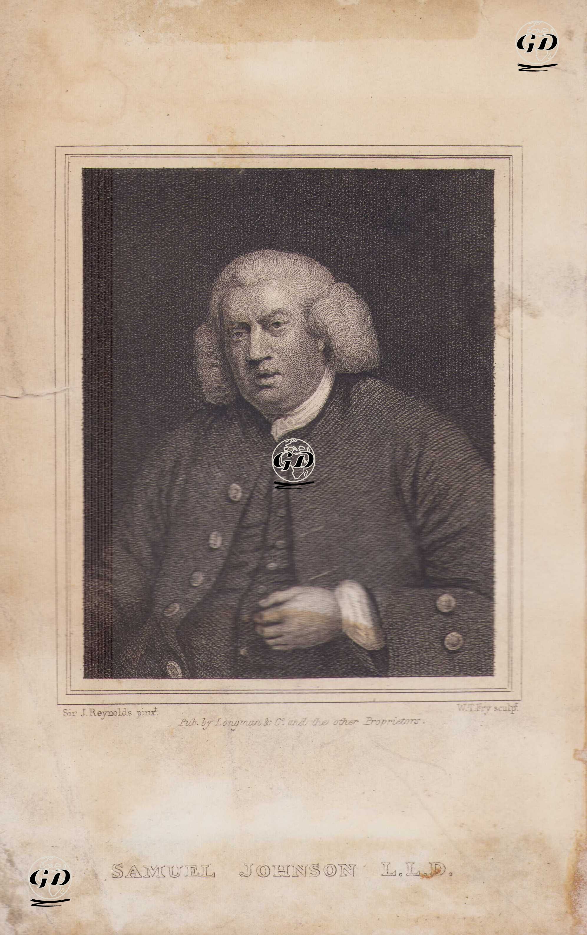 Samuel Johnson, L.L.D. - Joshua Reynolds (1723-1792) - 1800`s