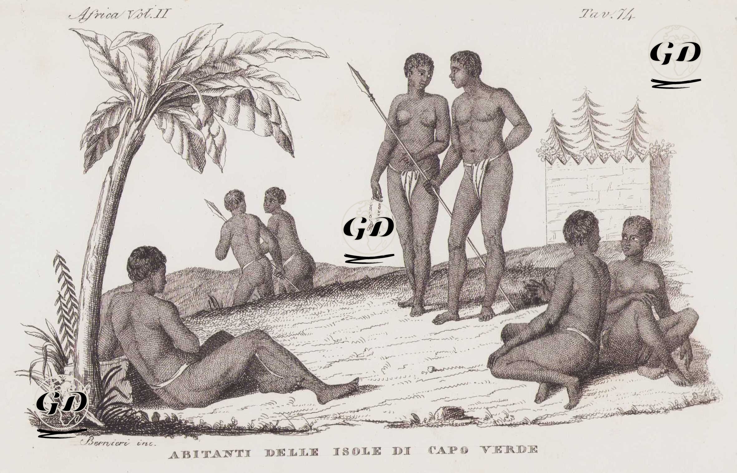 Cape Verde Adasının Yerlileri, Afrika Cilt II, Resim 74. -  - 1820's-1840's
