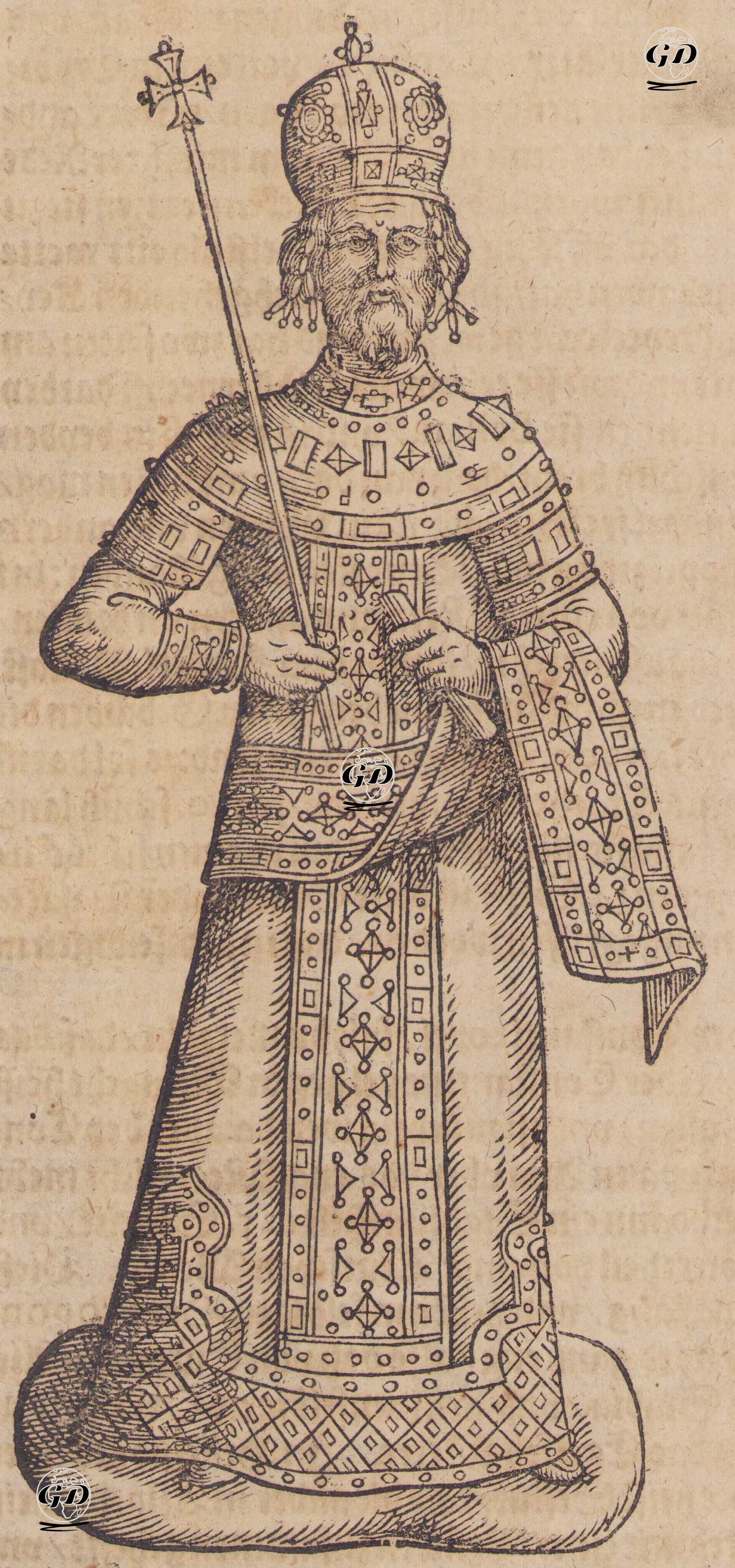 Son Bizans İmparatoru XI. Konstantinos Paleologos (Konstantin Dragases) - Sebastian Munster (1489-1552) - 1628