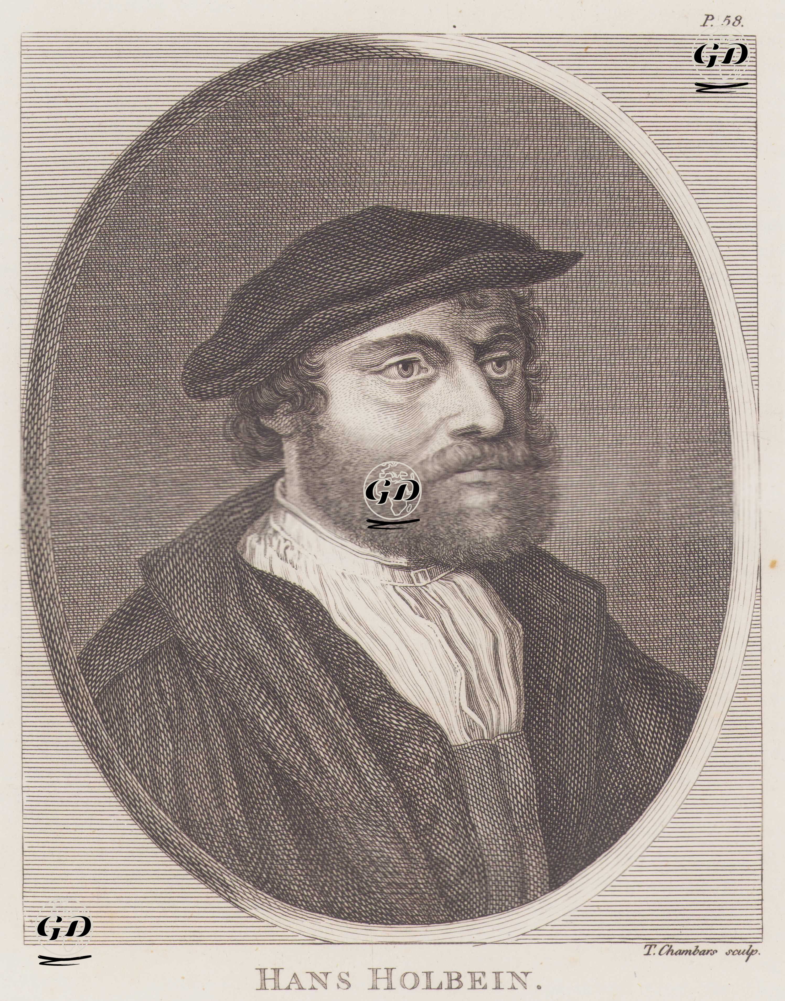 Alman Ressam, Gravürcü (Hakkak) ve Tasarımcı Hans Holbein the Younger (1497-1543) -  - 1805