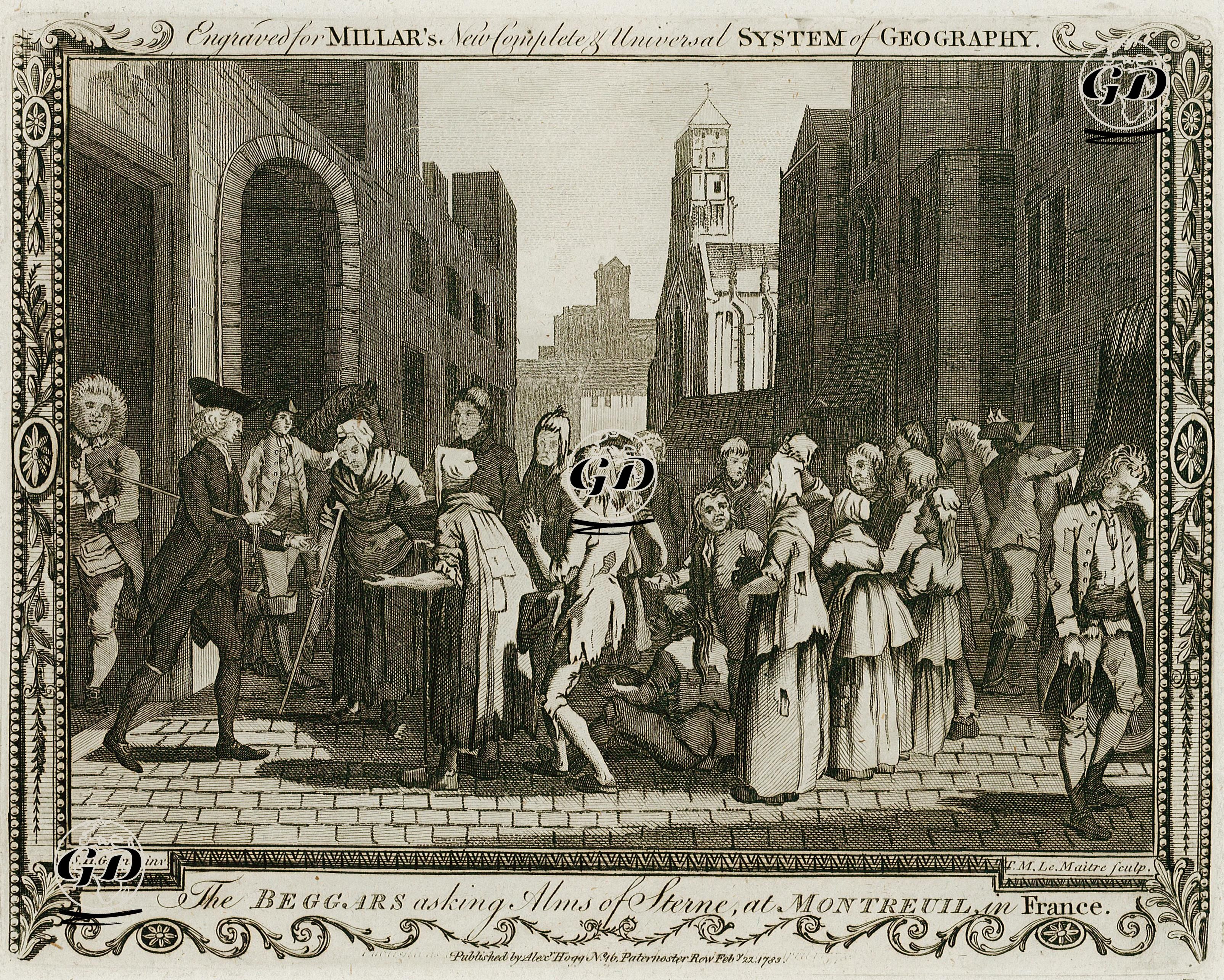 The Beggars Asking Alms Of Sterne At Montreuil In France - Samuel Hieronymus Grimm (1733-1794) - 1783