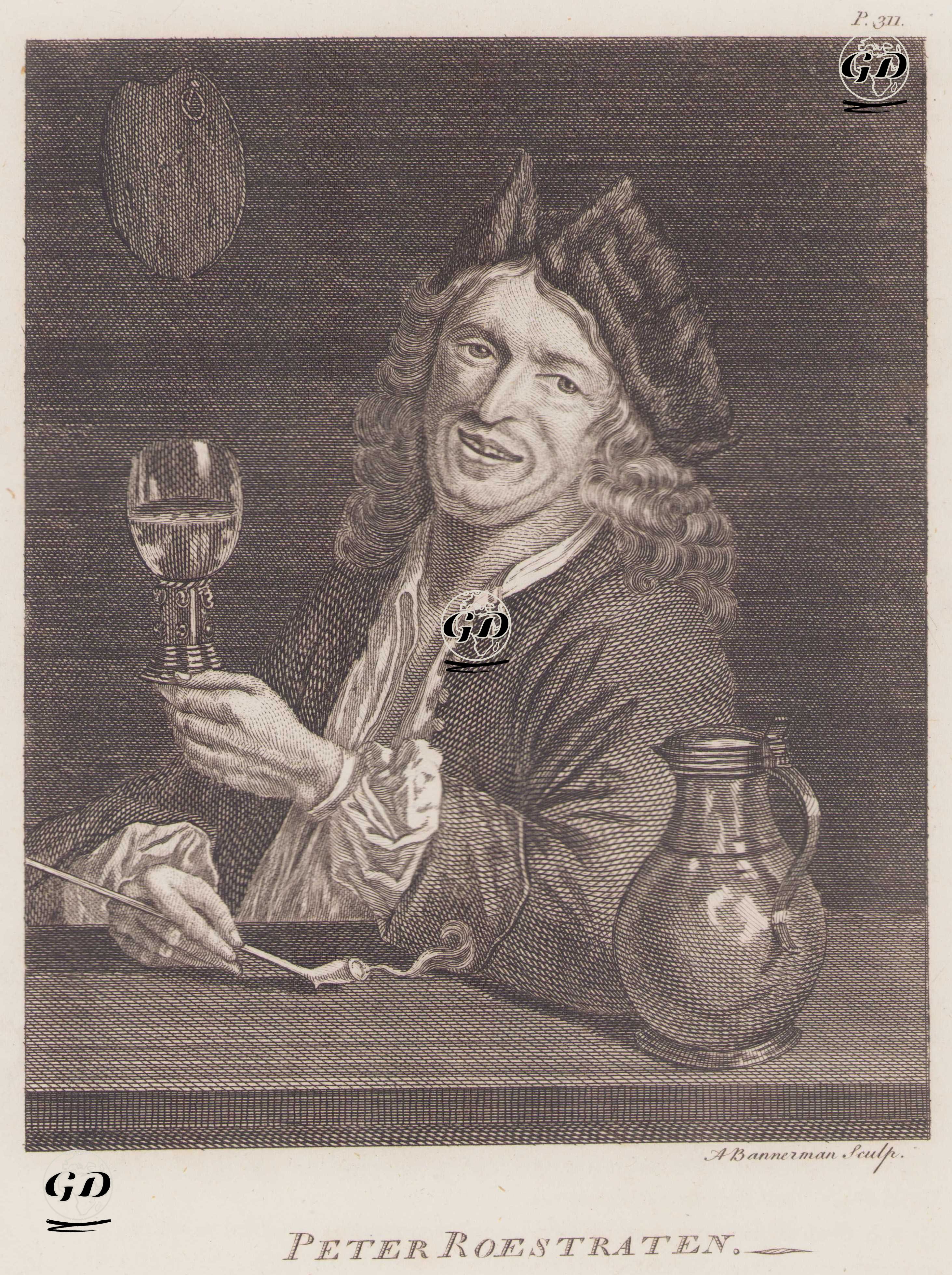 Hollandalı Natürmort Ressamı Peter Roestraten (Pieter Gerritsz van Roestraten 1630-1700) -  - 1805