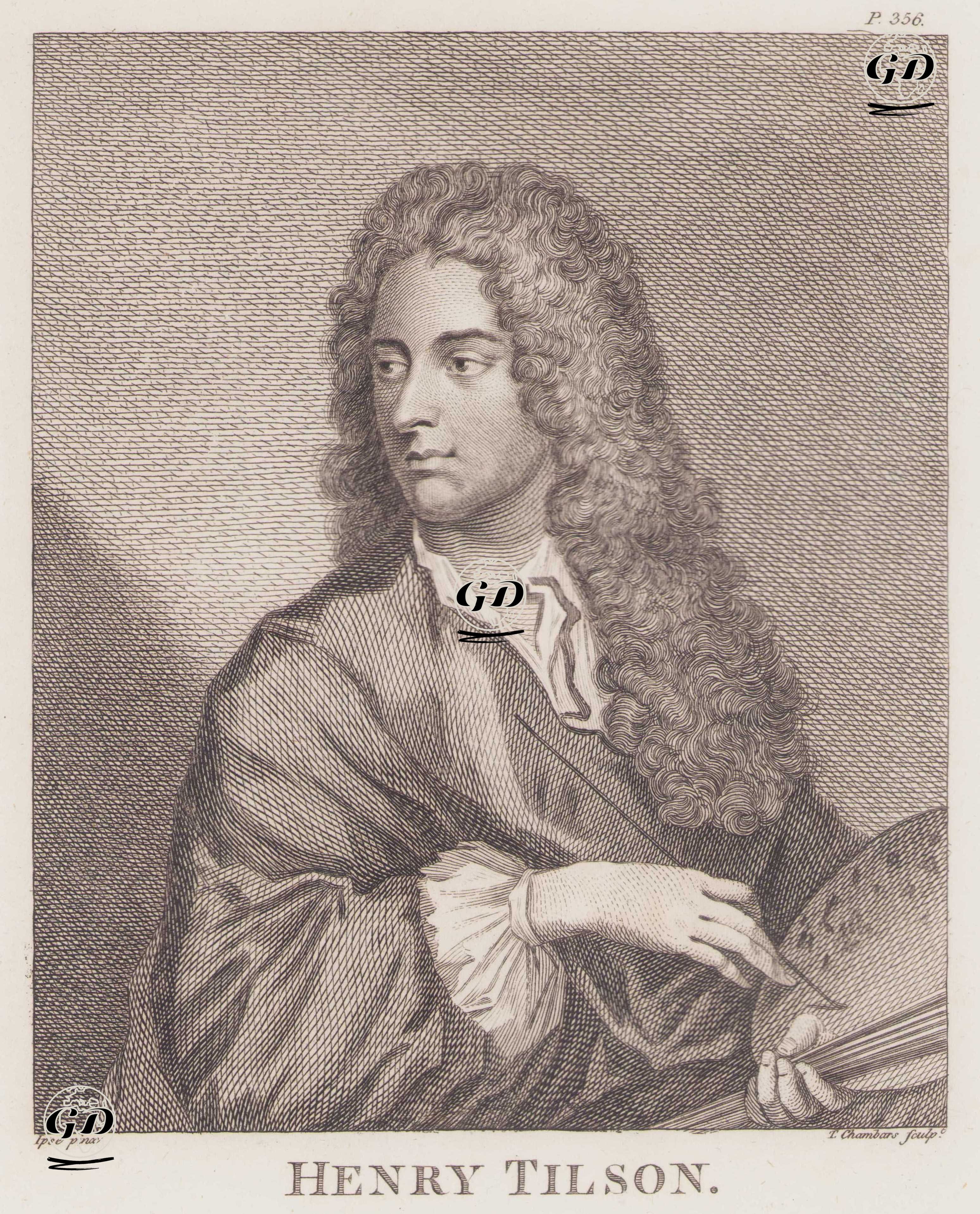 İngiliz Portre Ressamı Henry Tilson'un Otoportresi (1659-1695) - Henry Tilson (1659-1695) - 1805