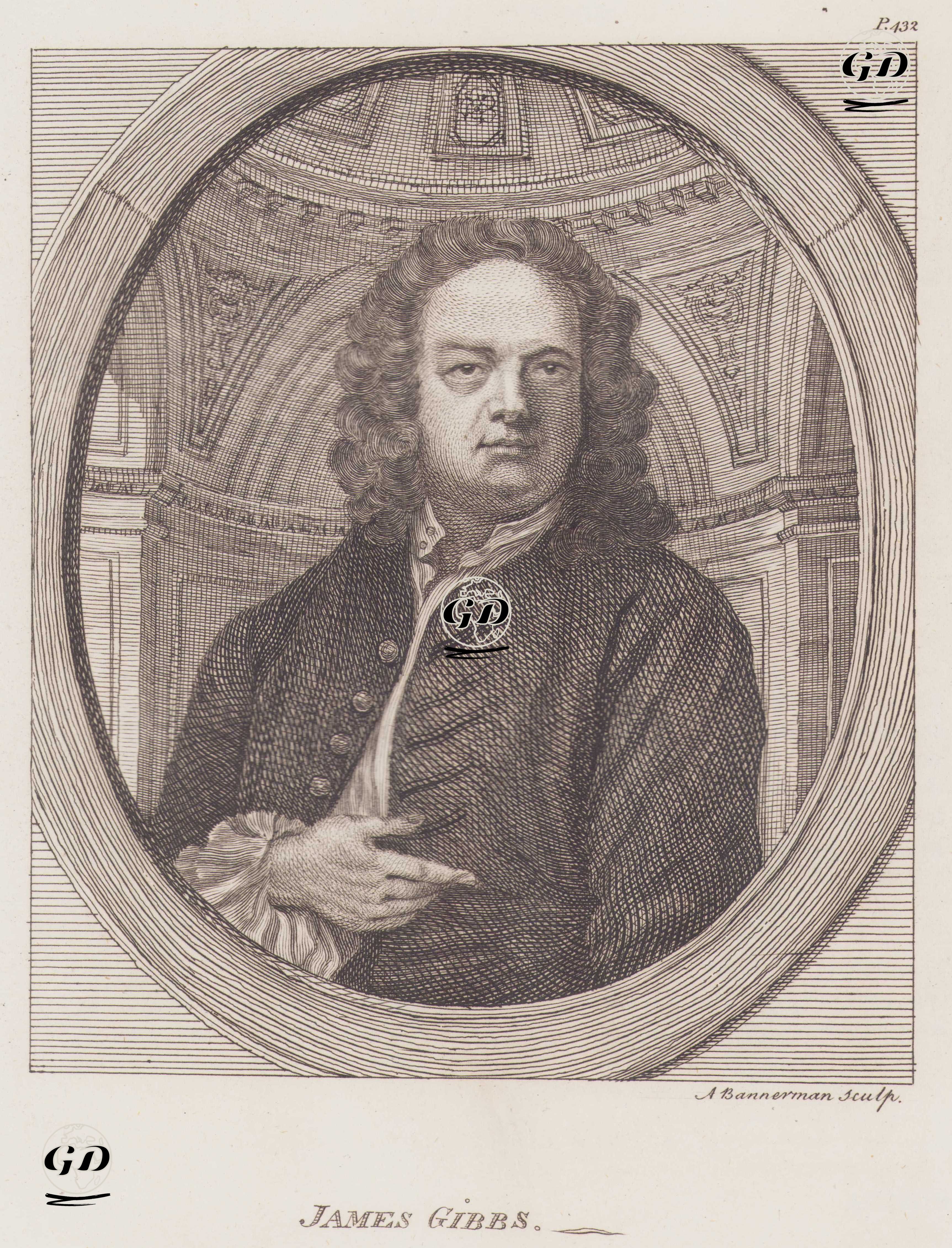 İskoçyalı Mimar James Gibbs (1682-1754) - William Hogarth (1697-1764) - 1805