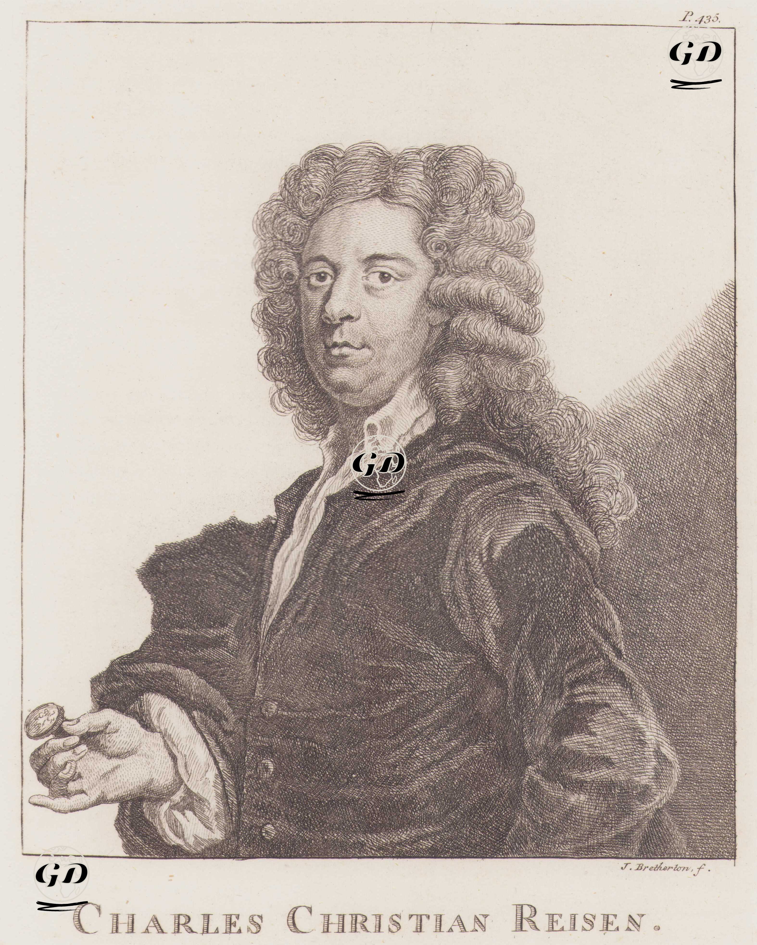 İngiliz Madalyon ve Mühür Oyma Sanatçısı Charles Christian Reisen (1679-1725) -  - 1805