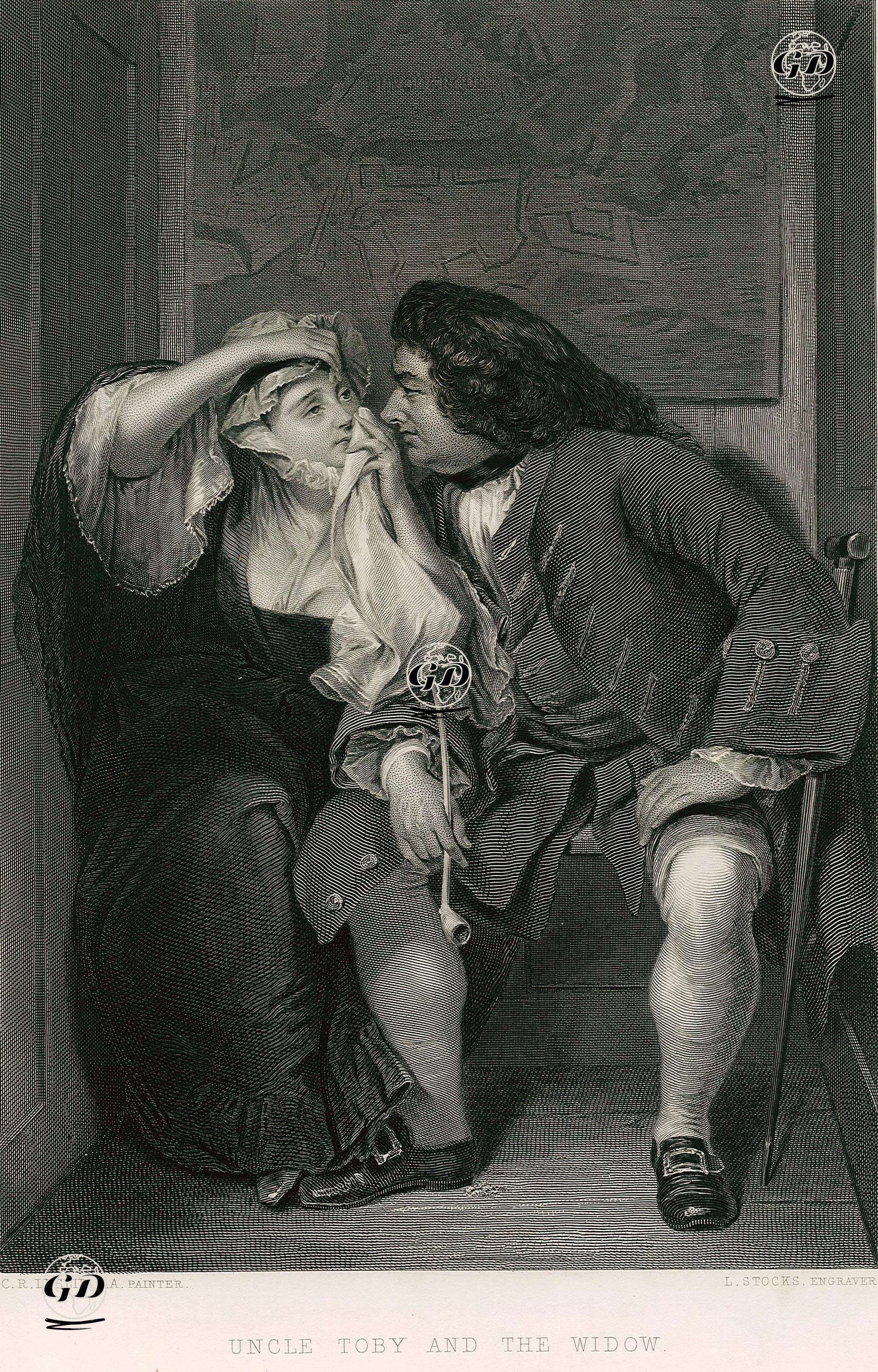 Uncle Toby And The Widow - Charles Robert Leslie (1794 -1859) - 1855