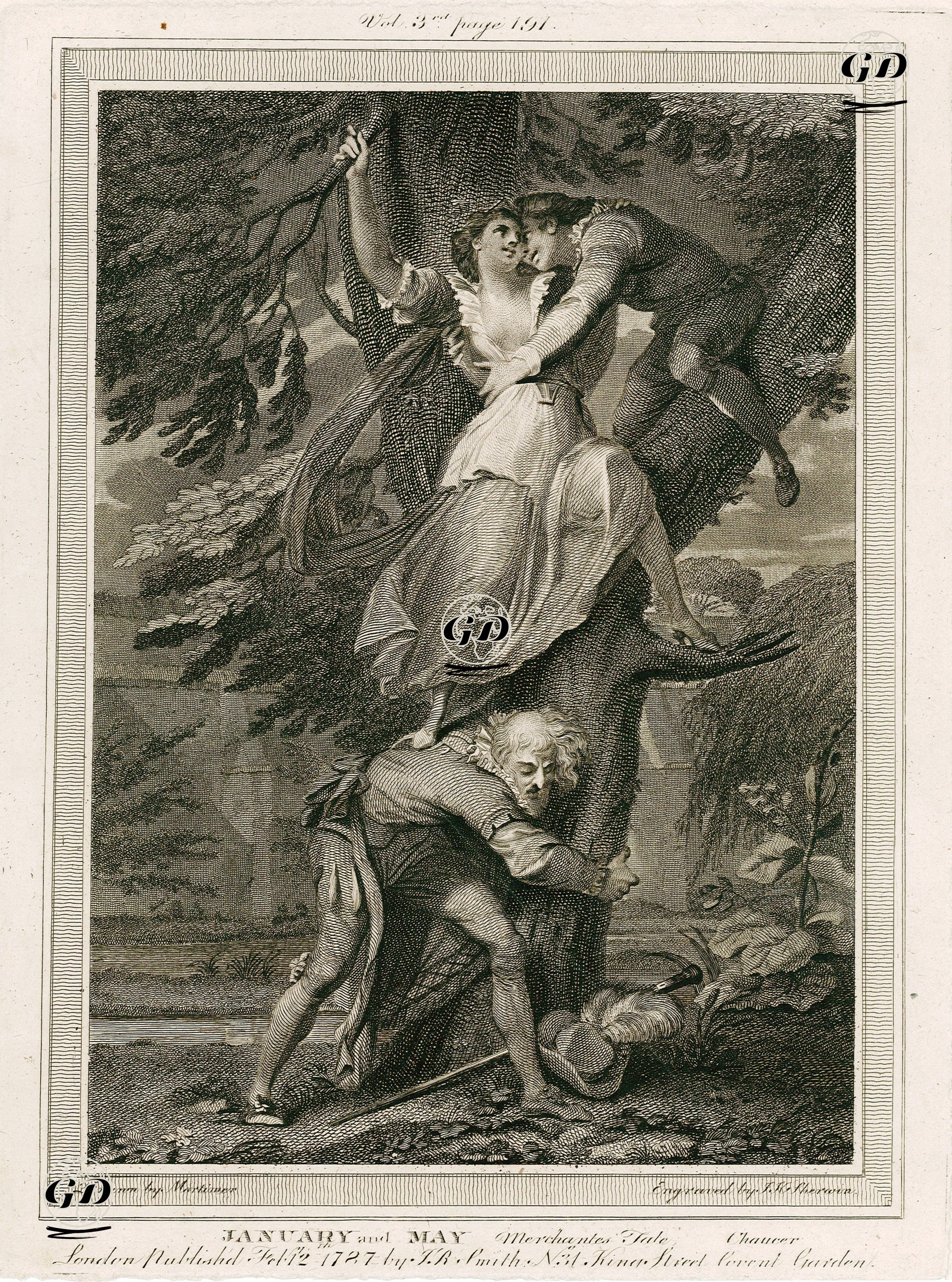 January And May Merchantes Tale, Chaucer - John Hamilton Mortimer (1740-1779) - 1787