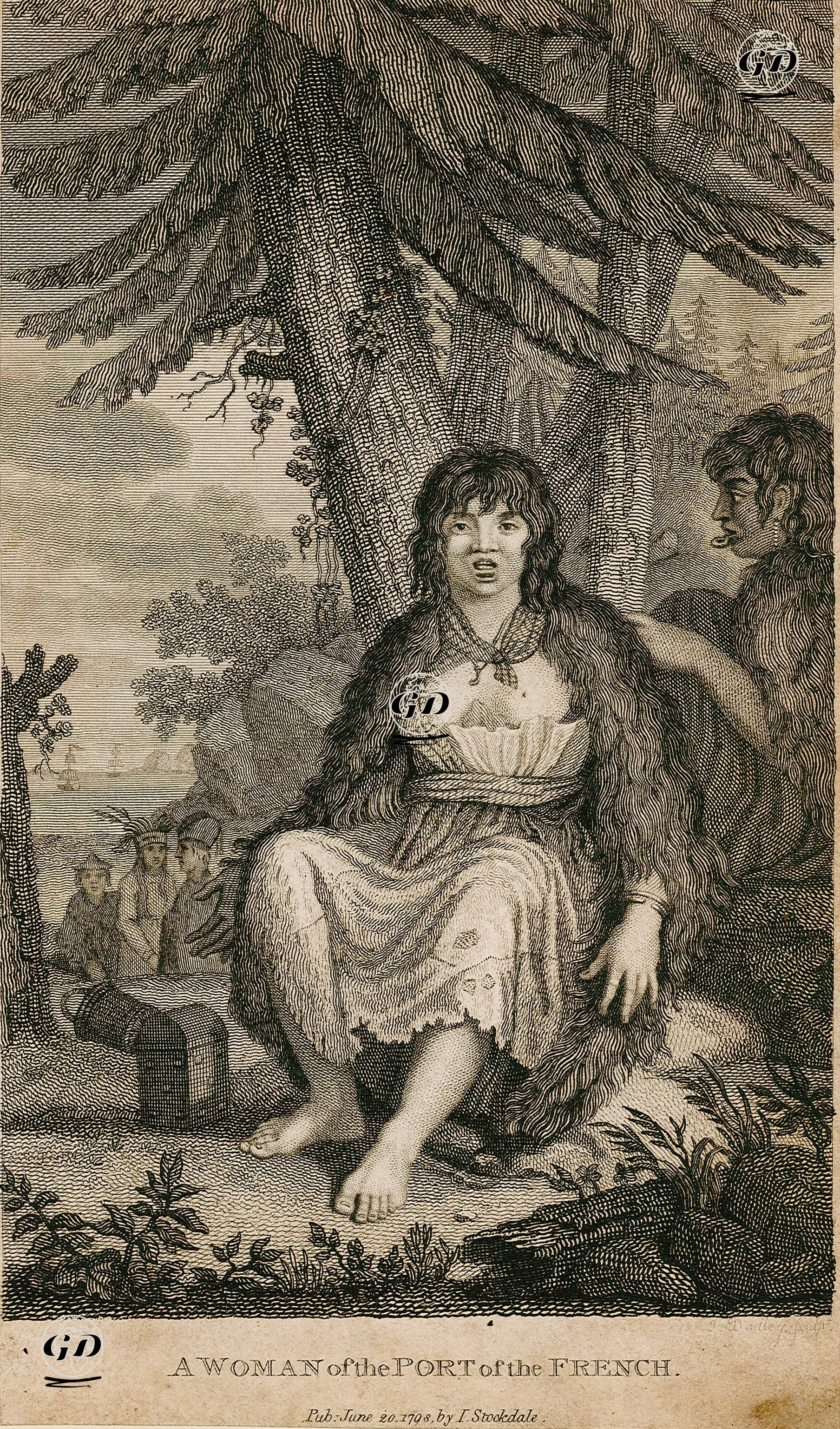 Alaska Bristol Körfezinde (Porto dei Francesi) Yaşayan Bir Kadın -  - 1798