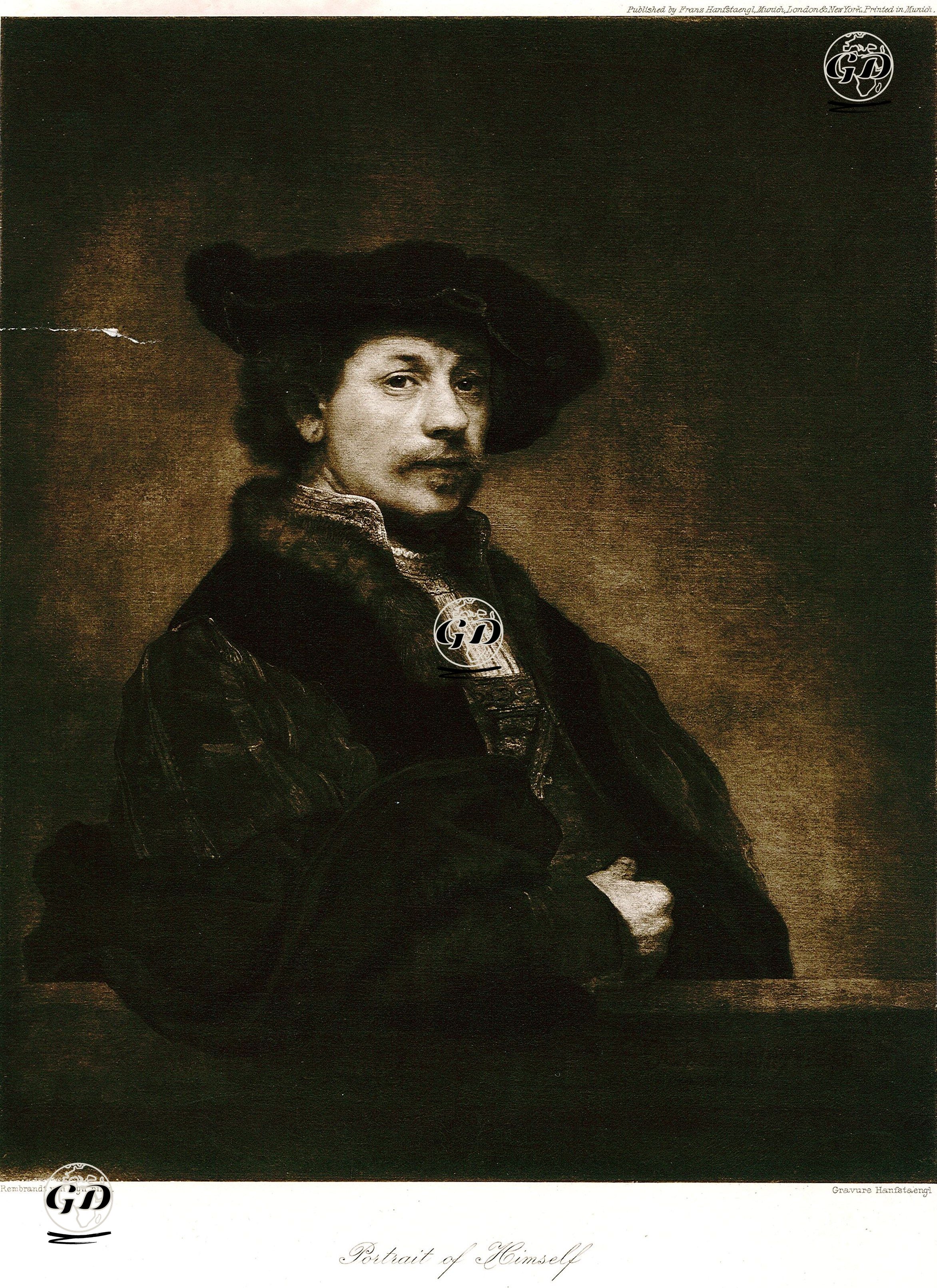 Rembrandt'ın Kendi Yaptığı Portresi - Rembrandt Harmenszoon van Rijn (1606-1669) - 1860's