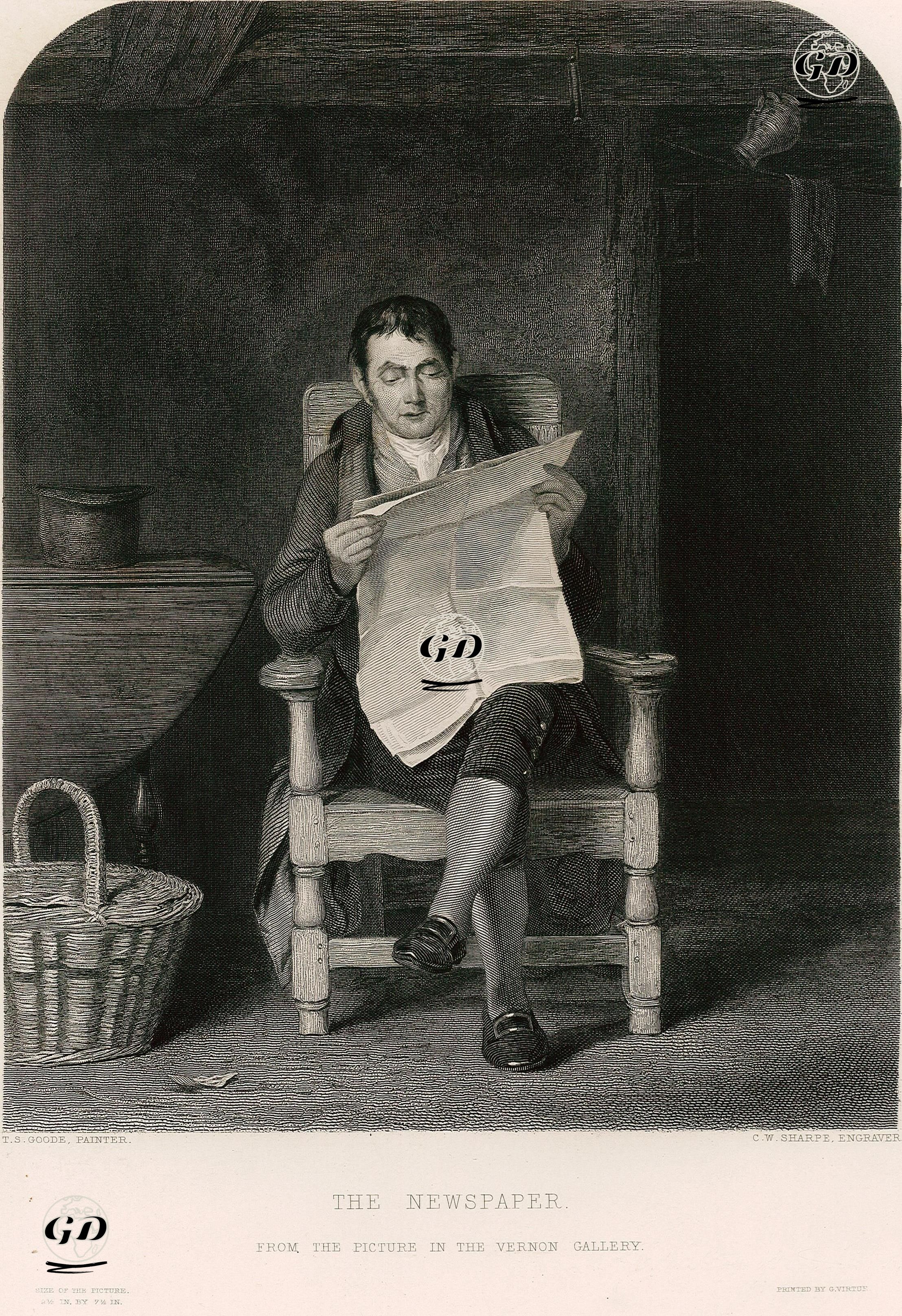 The Newspaper - Thomas Sword Goode (1789-1872) - 1855