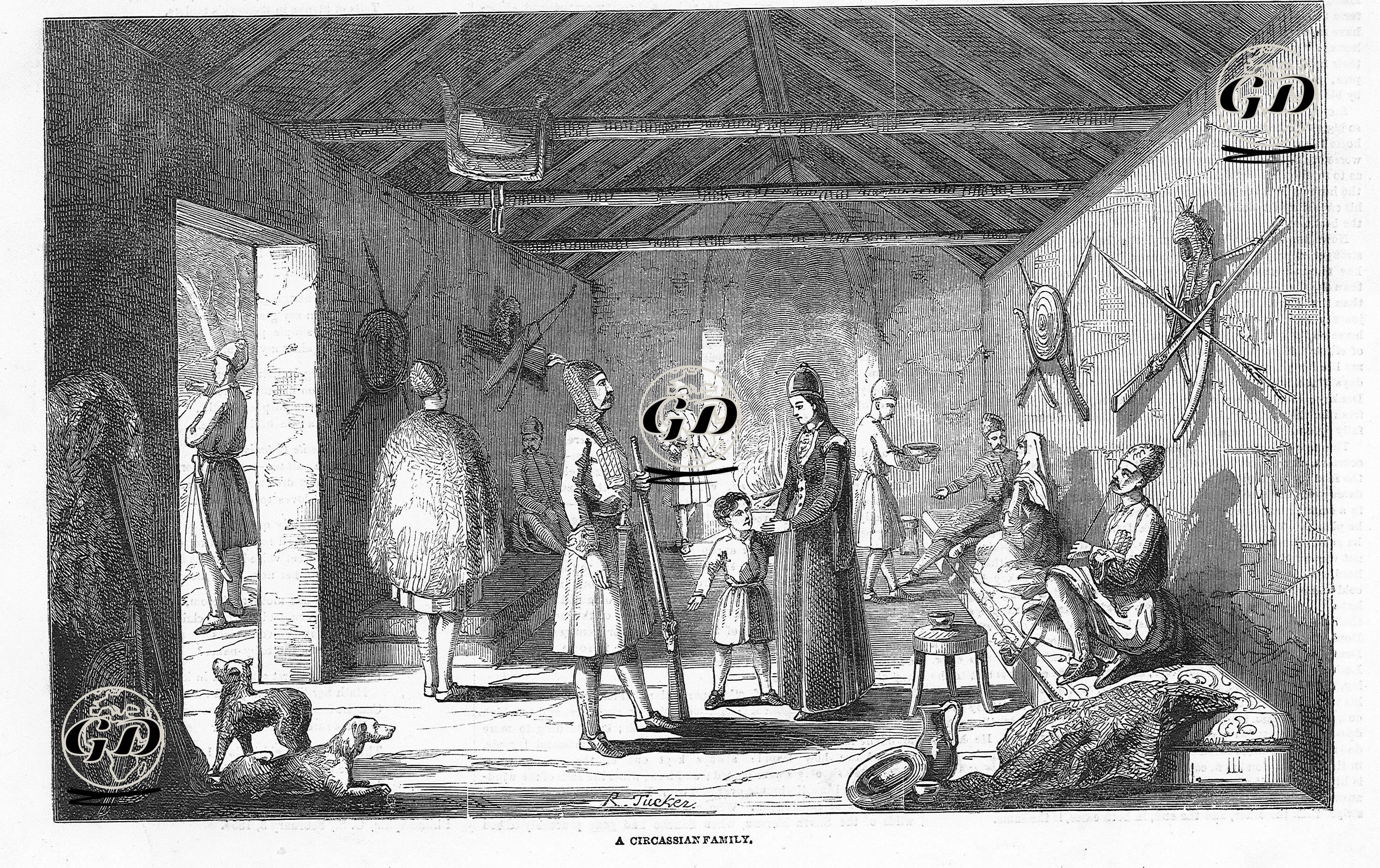 Bir Çerkez Aile  - R.Tucker - 1854