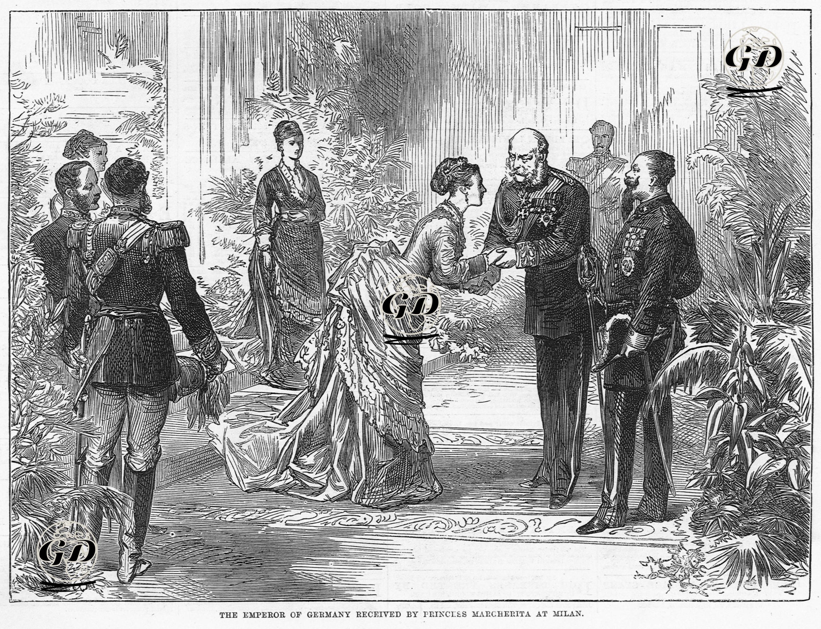 İtalya Prensesi Marcherita Alman İmparatorunu Milan'da Kabul Etmesi -  - 1875