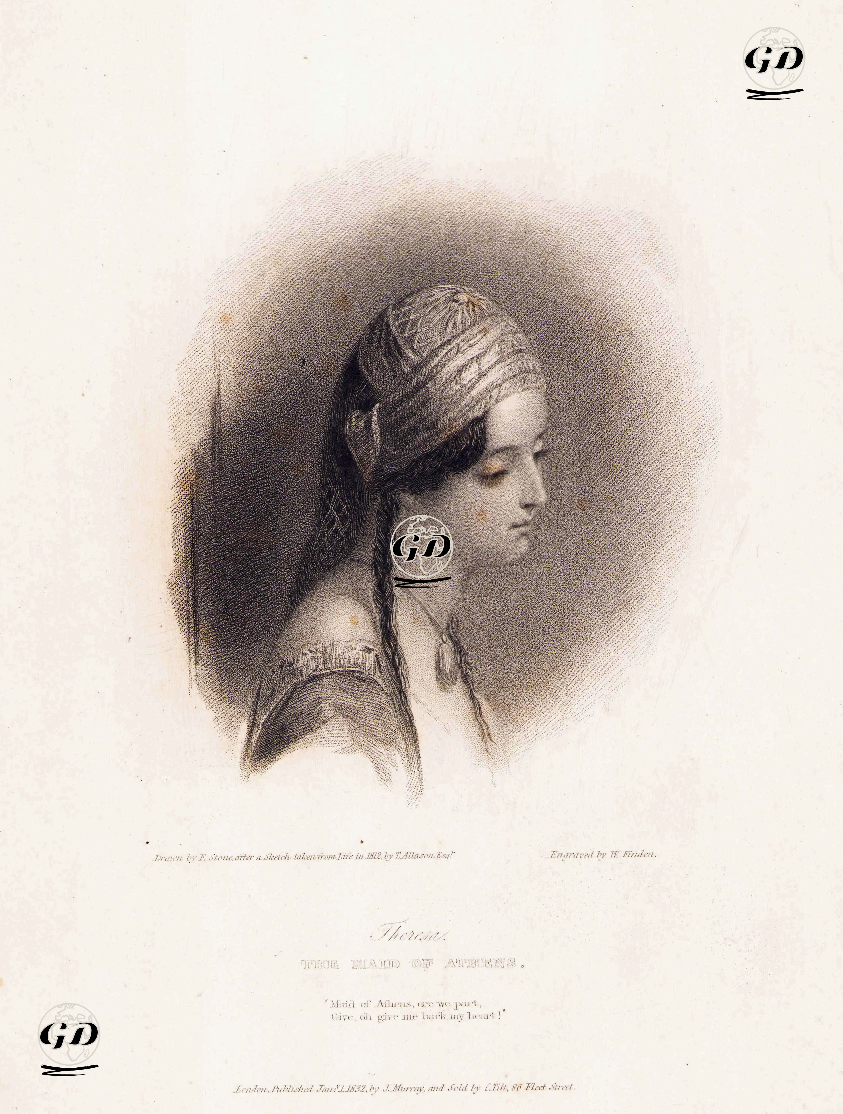 Atinalı Kız, Theresa - Frank Stone (1800-1859) - 1832