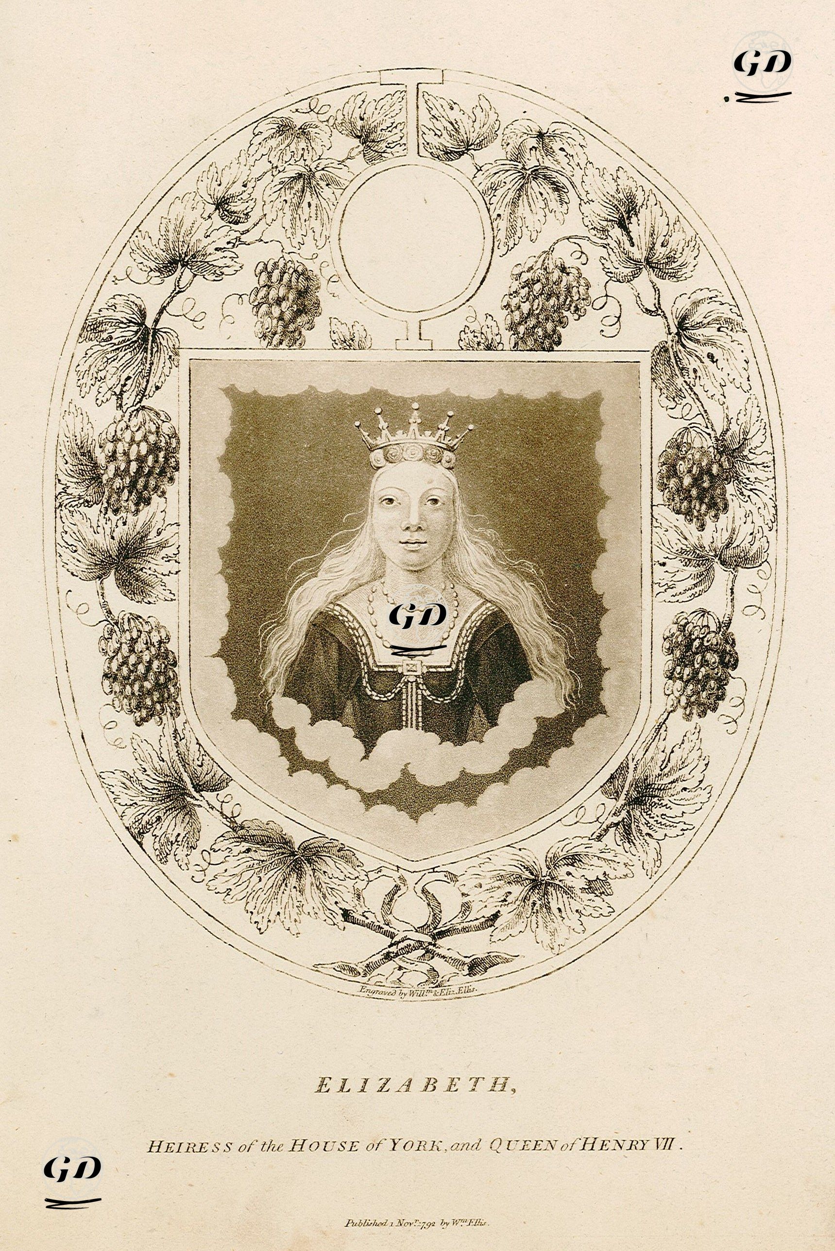 VII. Henry'nin Kraliçesi Ve York Hanedanının Varisi Elizabeth - William Ellis (1747-1810) - 1792