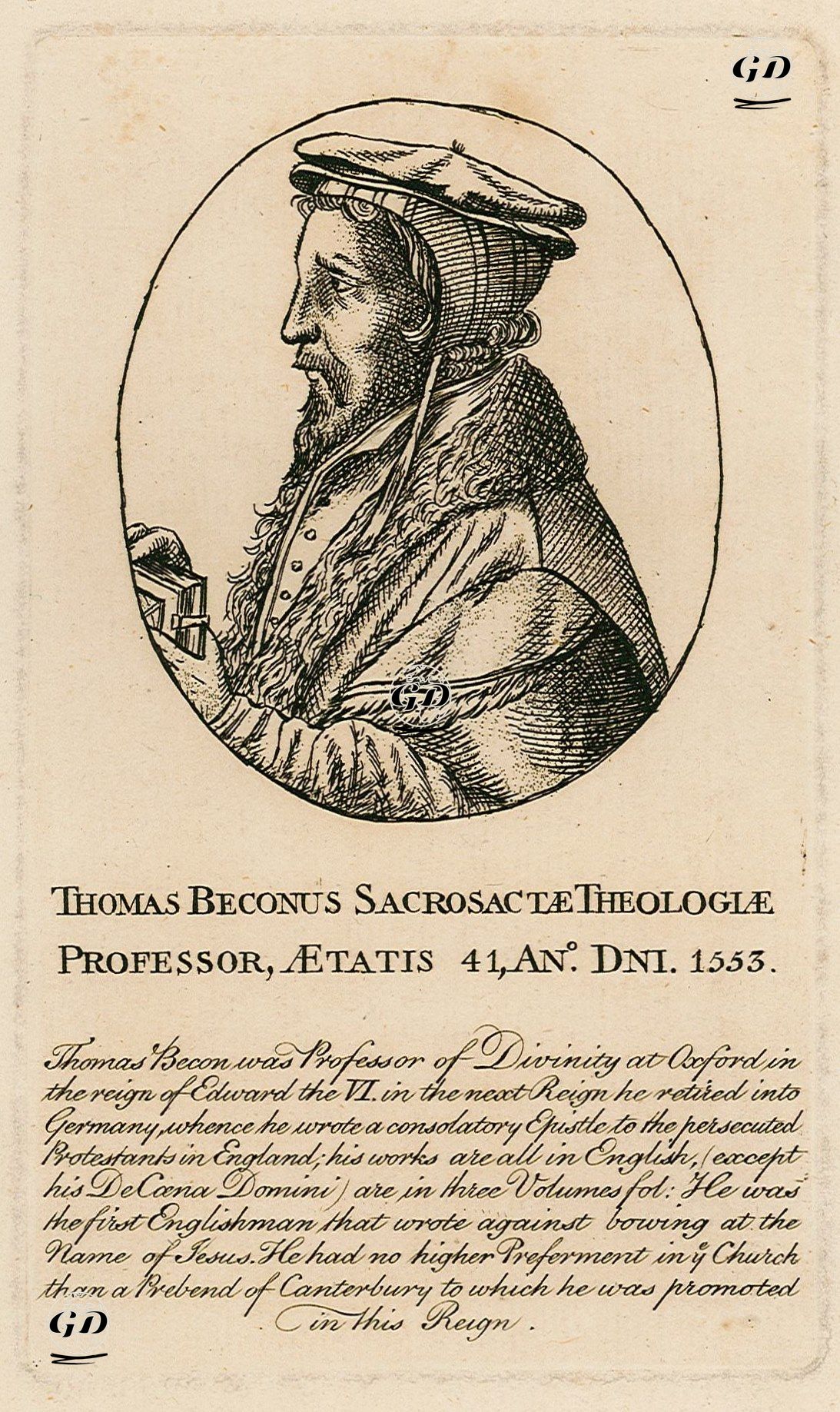 Din Adamı Thomas Becon -  - 1700's