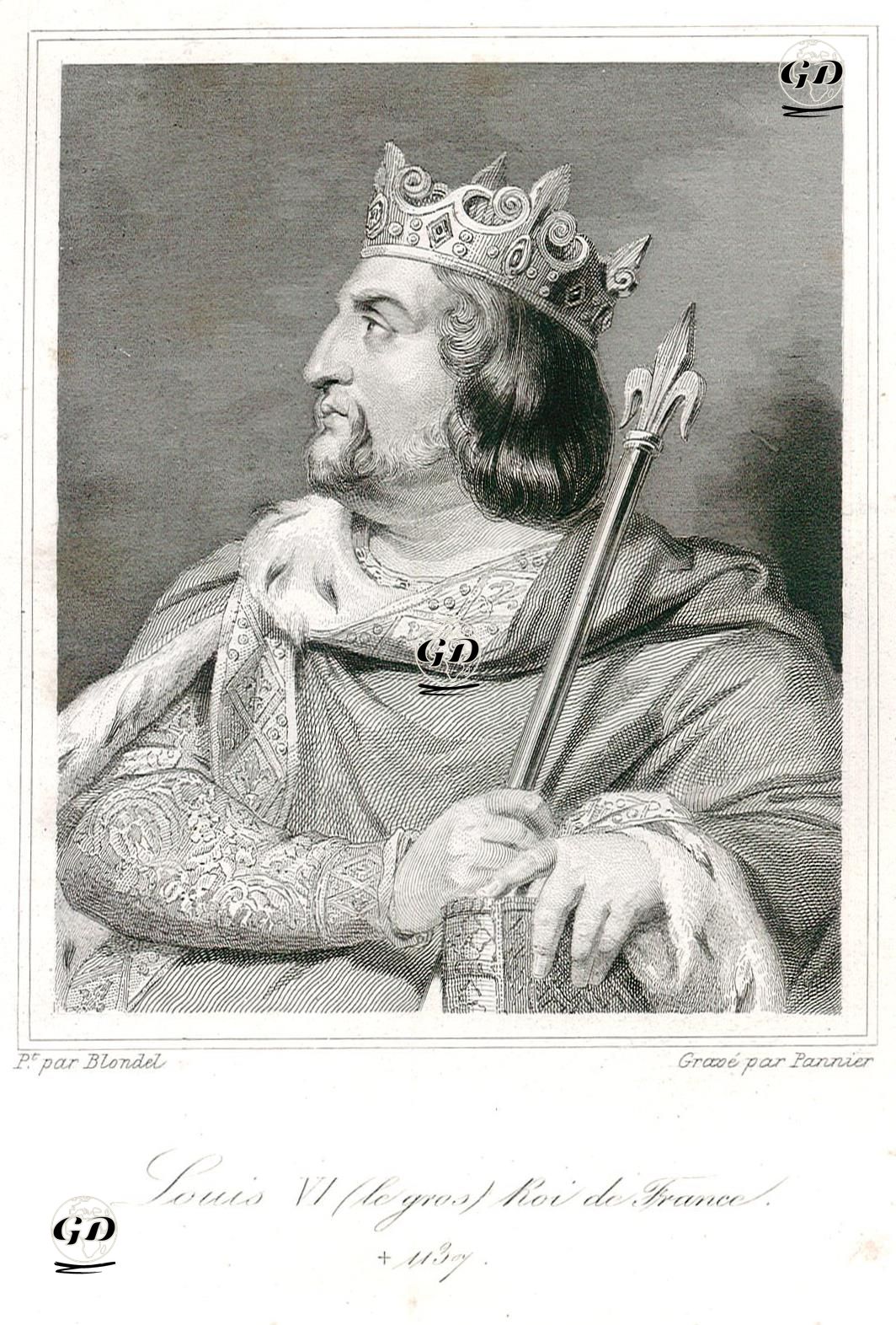 Fransa Kralı VI.Louis (Şişman Kral) (Kraliyet Dönemi 1108-1137) - Merry-Joseph Blondel (1781-1853) - 1843