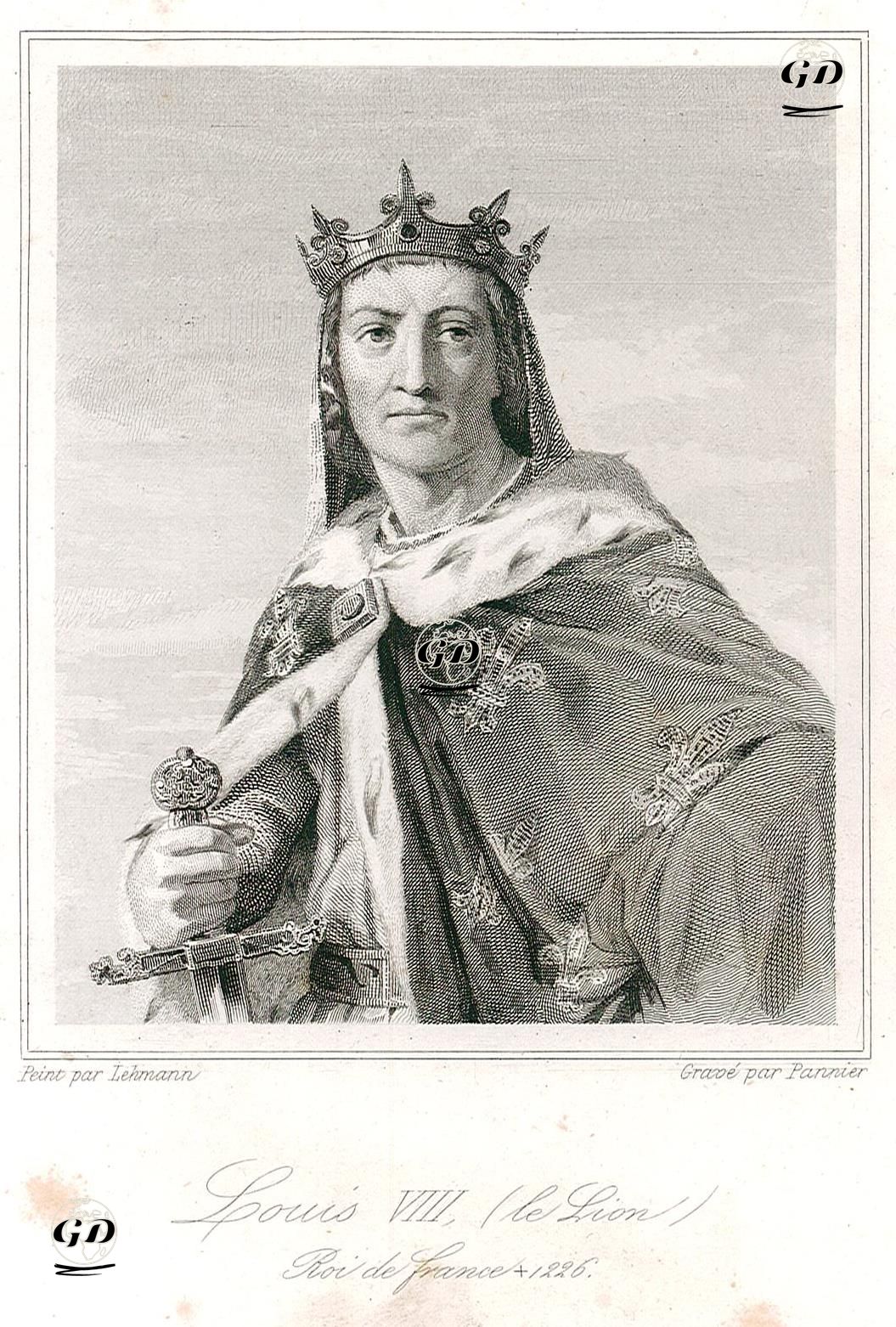 Fransa Kralı VIII.Louis (Aslan Kral) (Kraliyet Dönemi 1223-1226) - Henri Lehmann(1814-1882) - 1843
