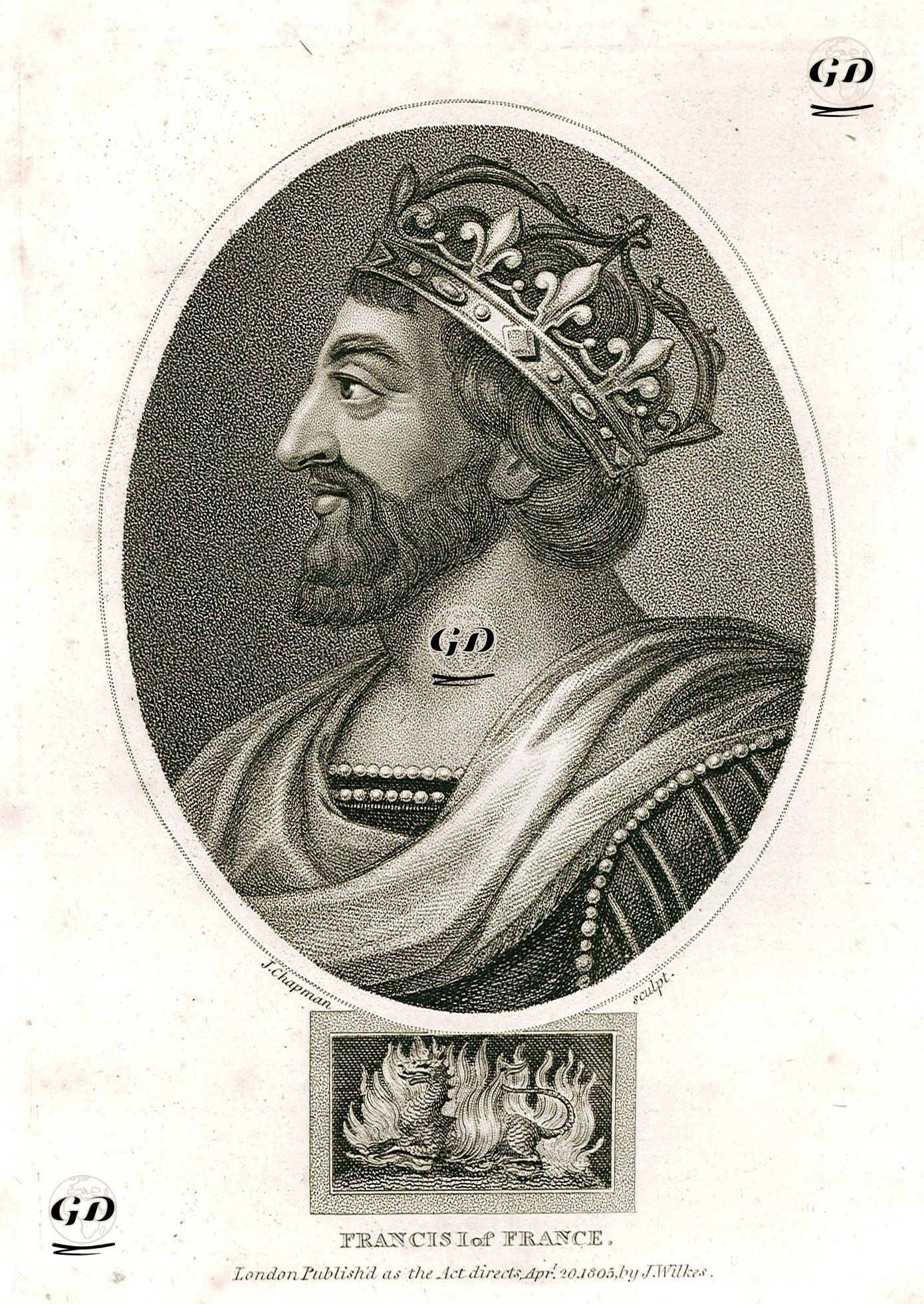 Fransa Kralı I.François (Kraliyet Dönemi 1515-1547) -  - 1805