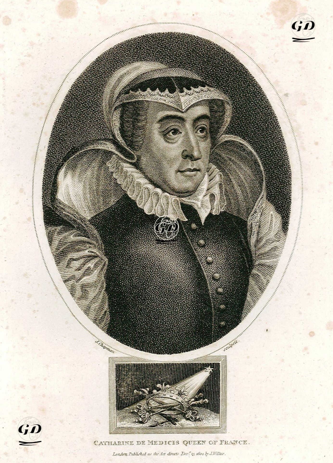 Fransa Kraliçesi Catherine de Médicis -  - 1804