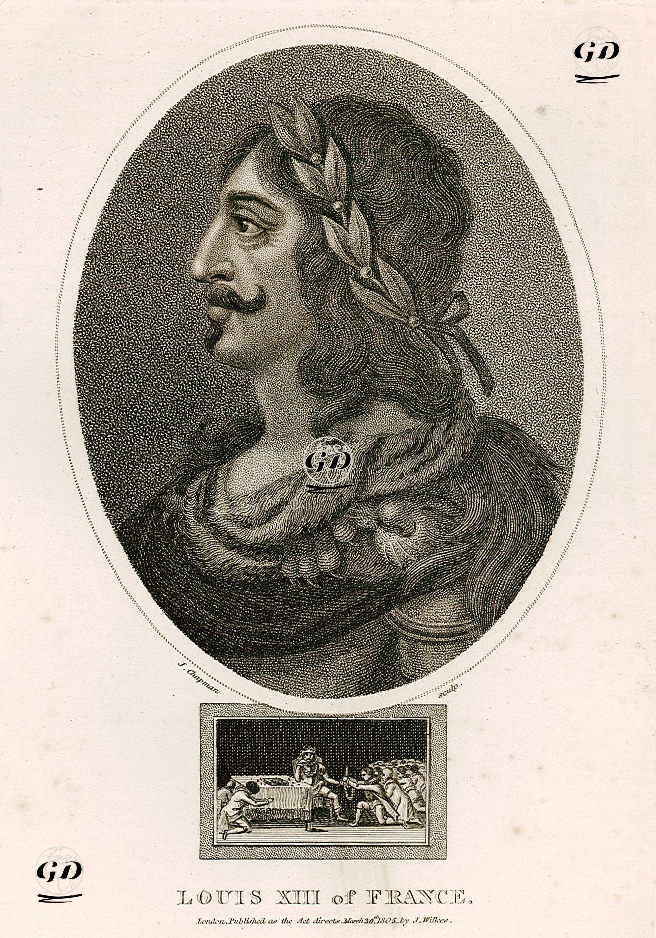  Fransa Kralı XIII. Louis (Kraliyet Dönemi 1610-1643) -  - 1805