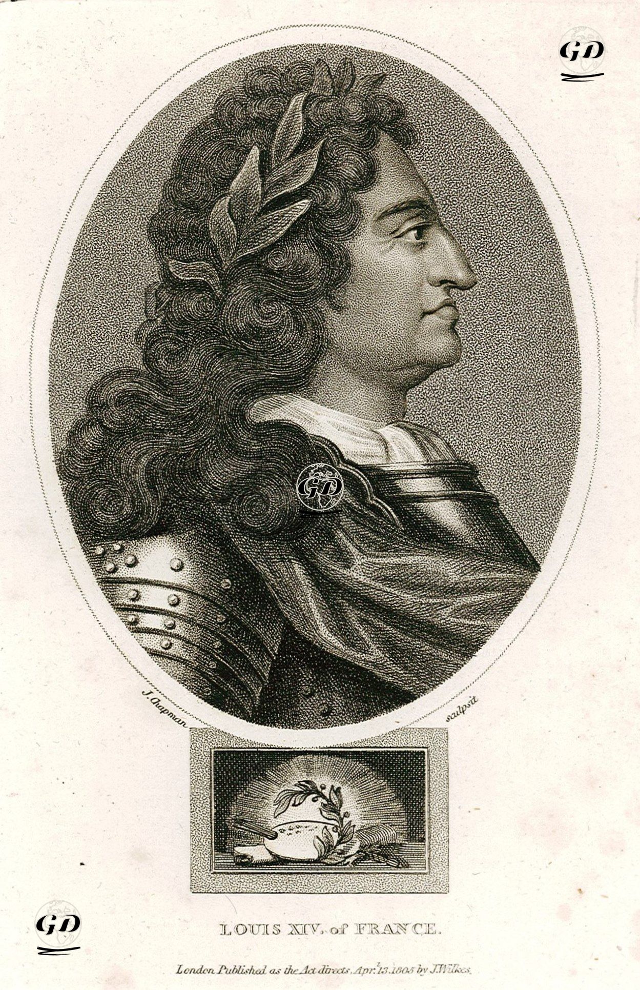  Fransa Kralı XIV. Louis(Büyük Louis) (Kraliyet Dönemi 1643-1715) -  - 1805