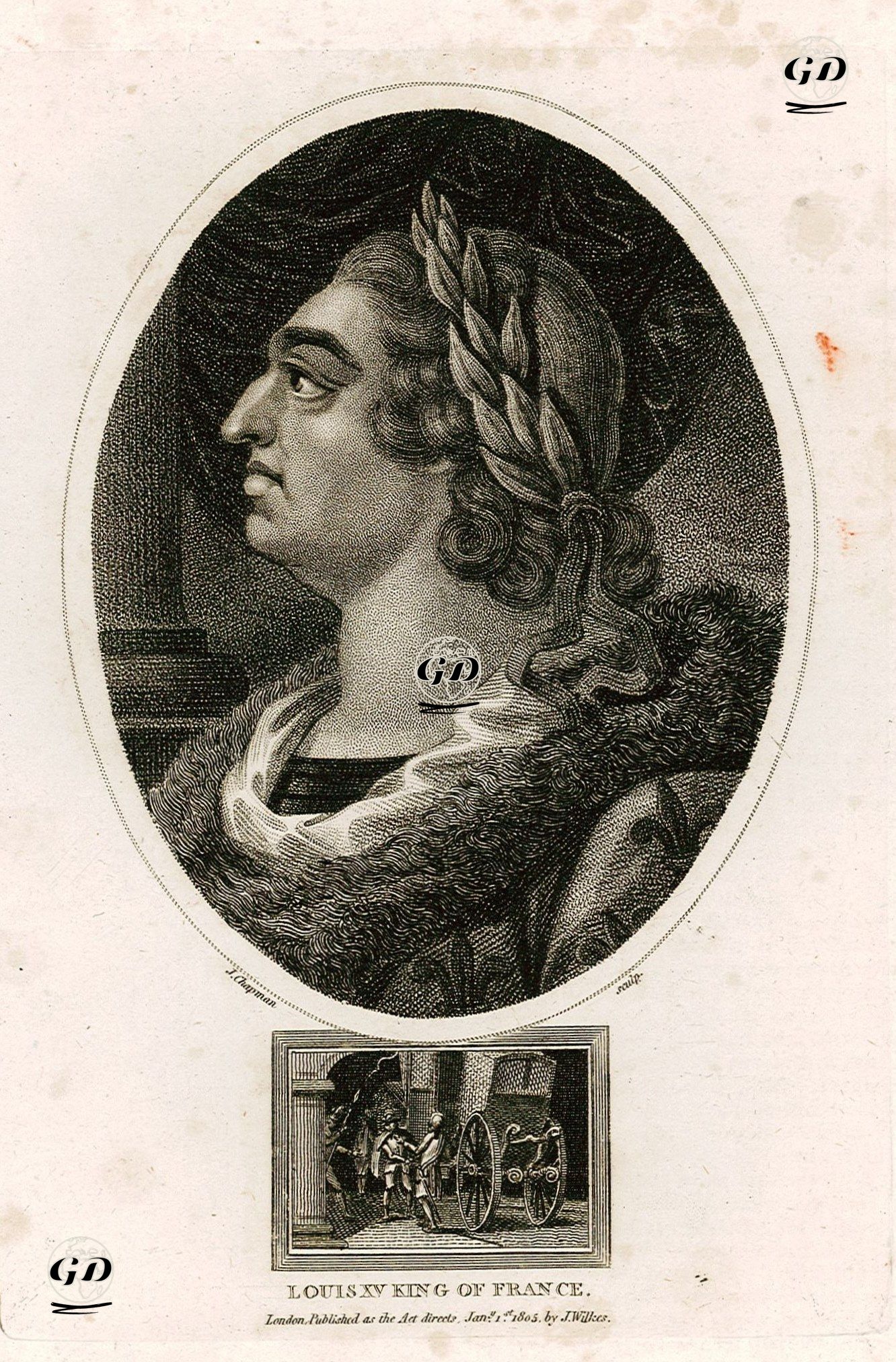  Fransa Kralı XV. Louis (Kraliyet Dönemi 1715-1774) -  - 1805