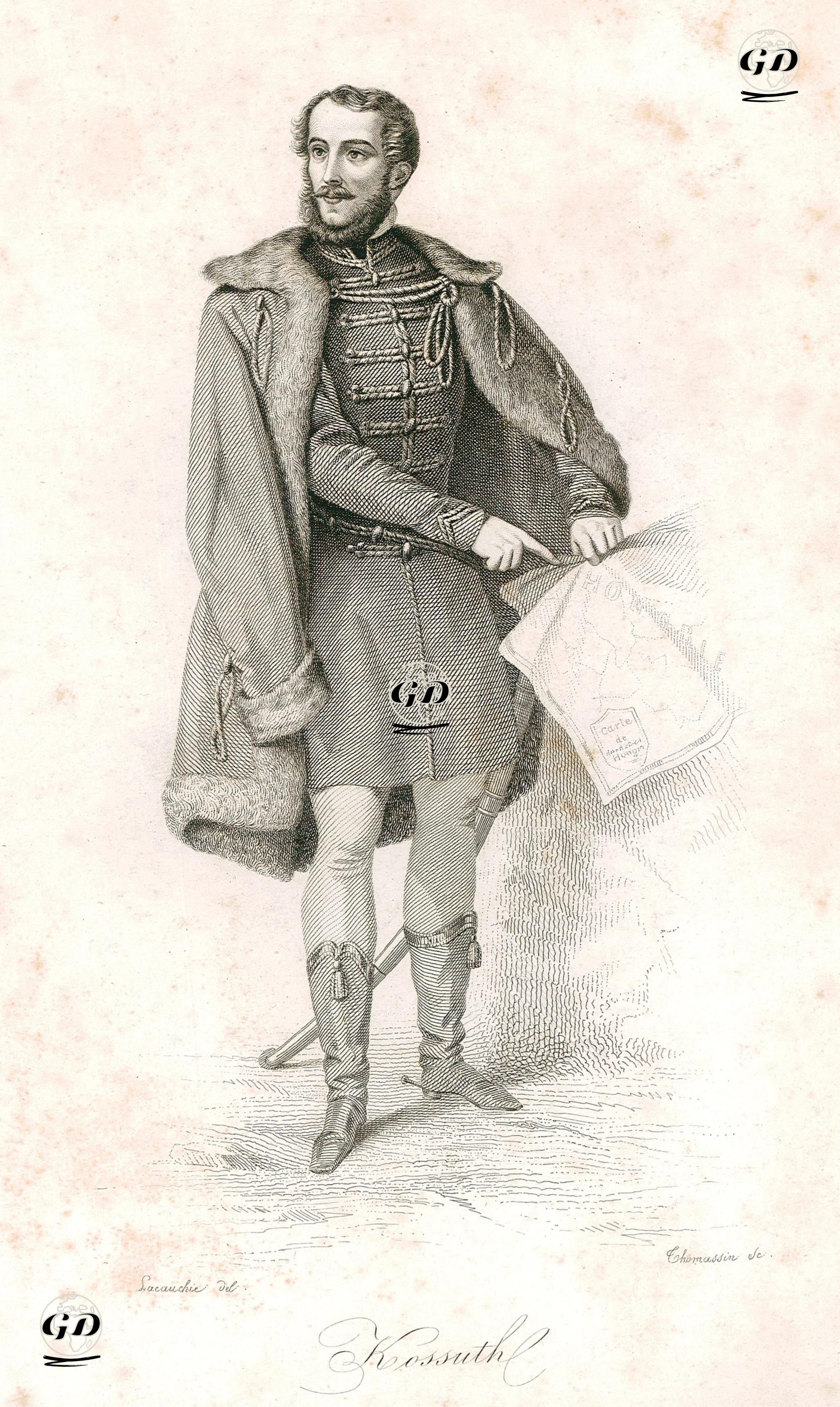 Lajos Kossuth - Alexandre Lacauchie - 1849