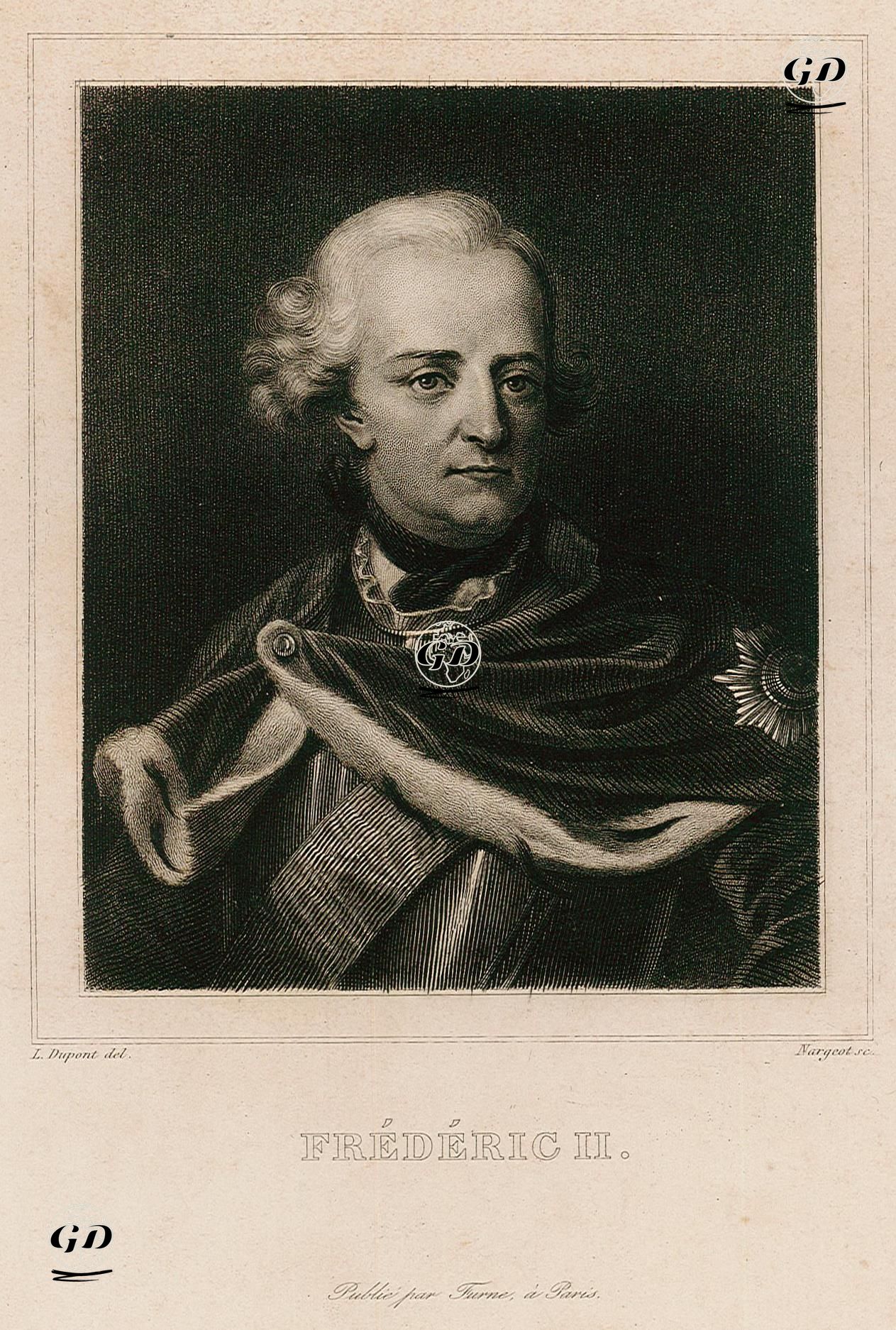 Prusya Kralı II.Friedrich (Büyük Friedrich) - François-Léonard Dupont-Watteau (1756-1824) - 1840's