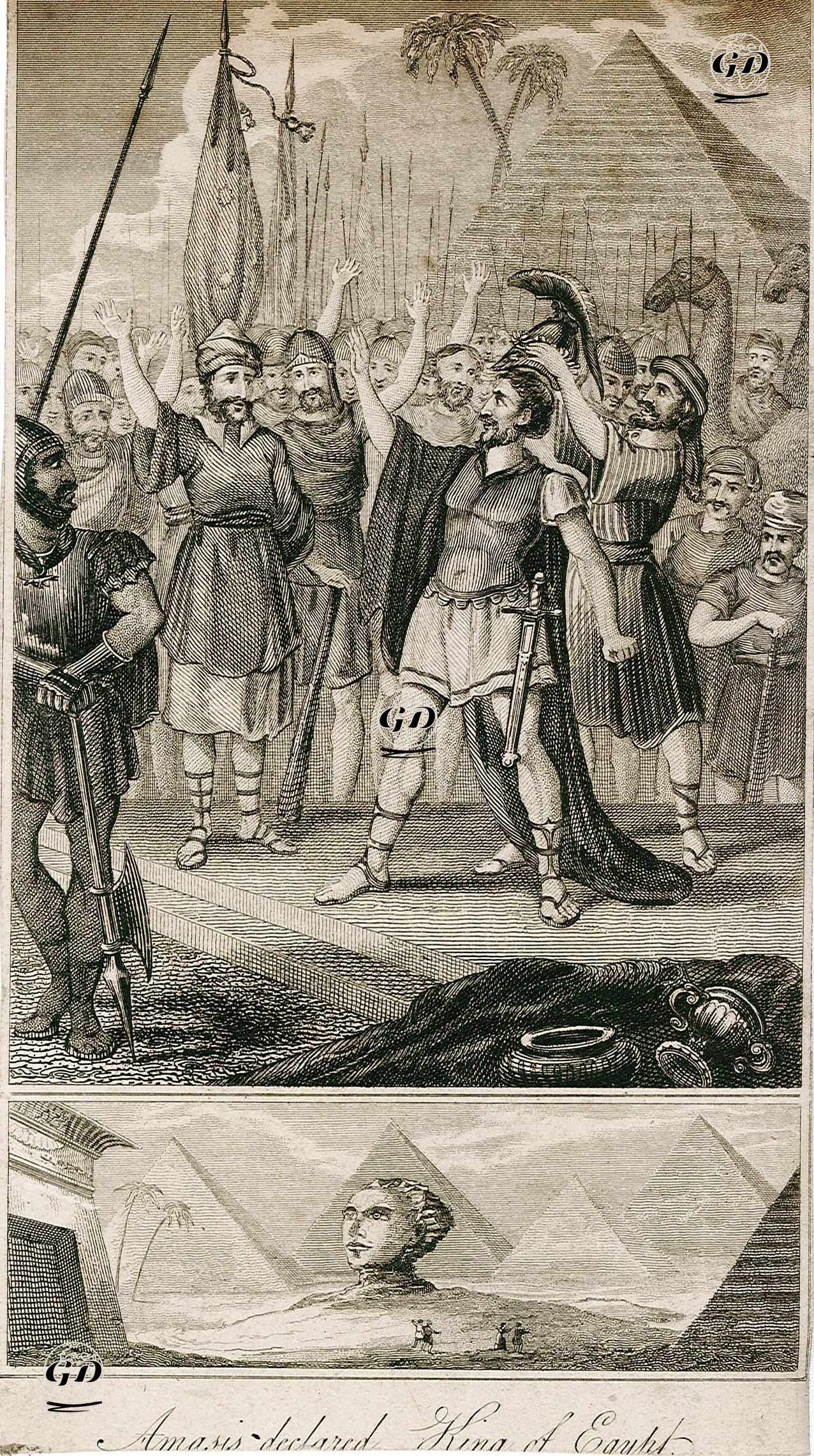 Mısır Firavunu Amasis'in (II.Ahmose) Mısır Krallığını Açıklaması -  - 1800's