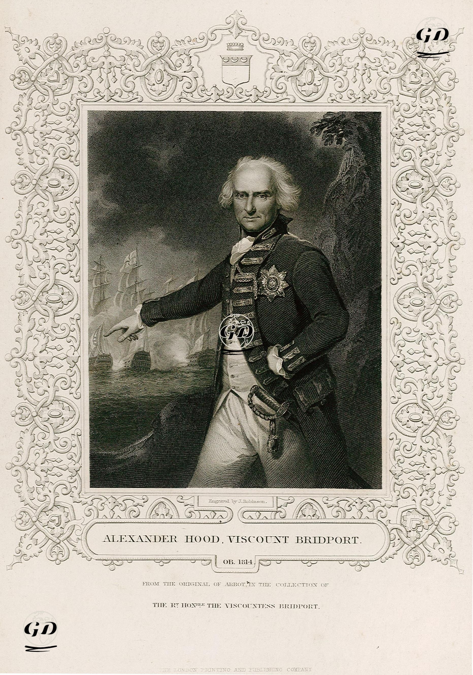 İngiliz Amirali Alexander Hood - Lemuel Francis Abbott (1760-1802) - 1850'S
