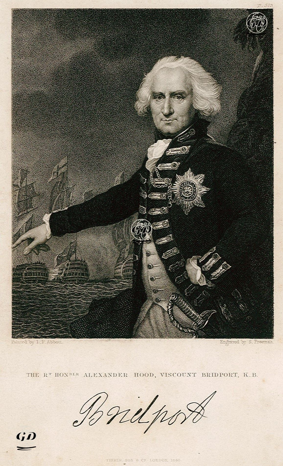 İngiliz Amirali Alexander Hood - Lemuel Francis Abbott (1760-1802) - 1840